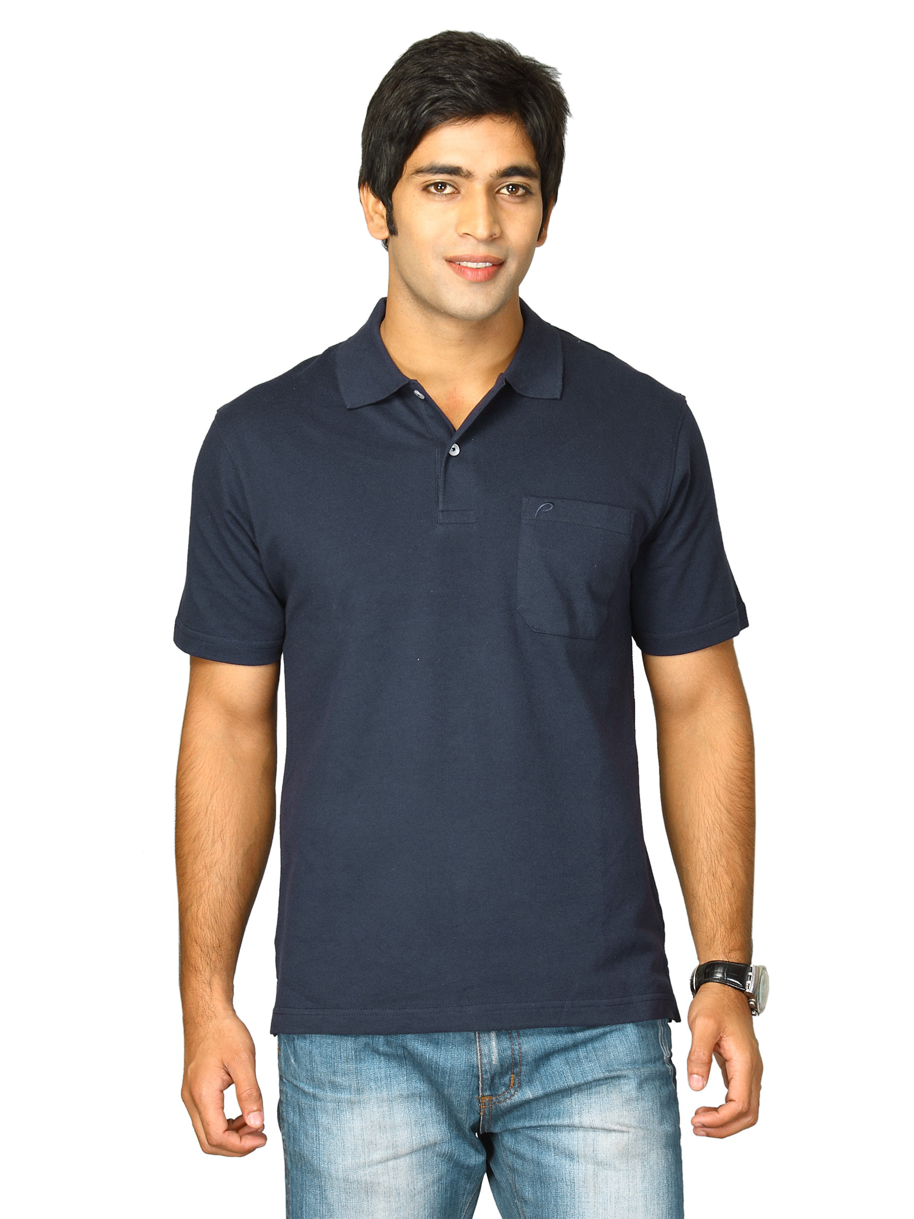 Proline Men Navy Polo T-shirt