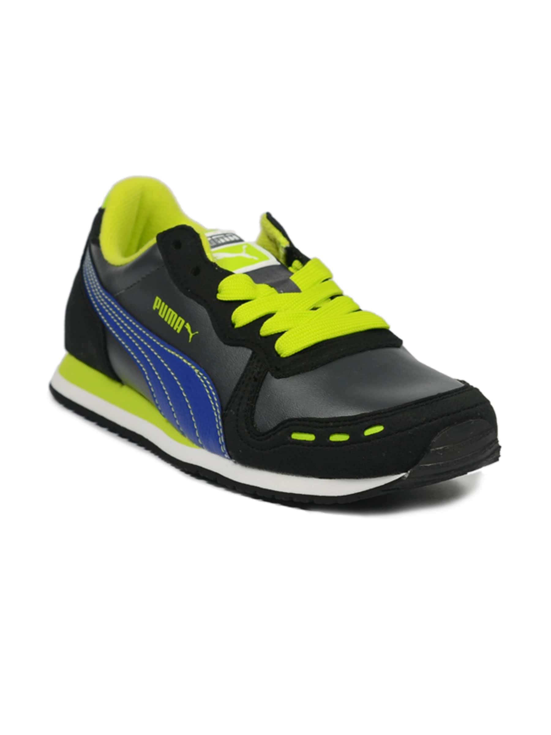 Puma Women Cabana Racer SL JR Black Blue Green Shoe