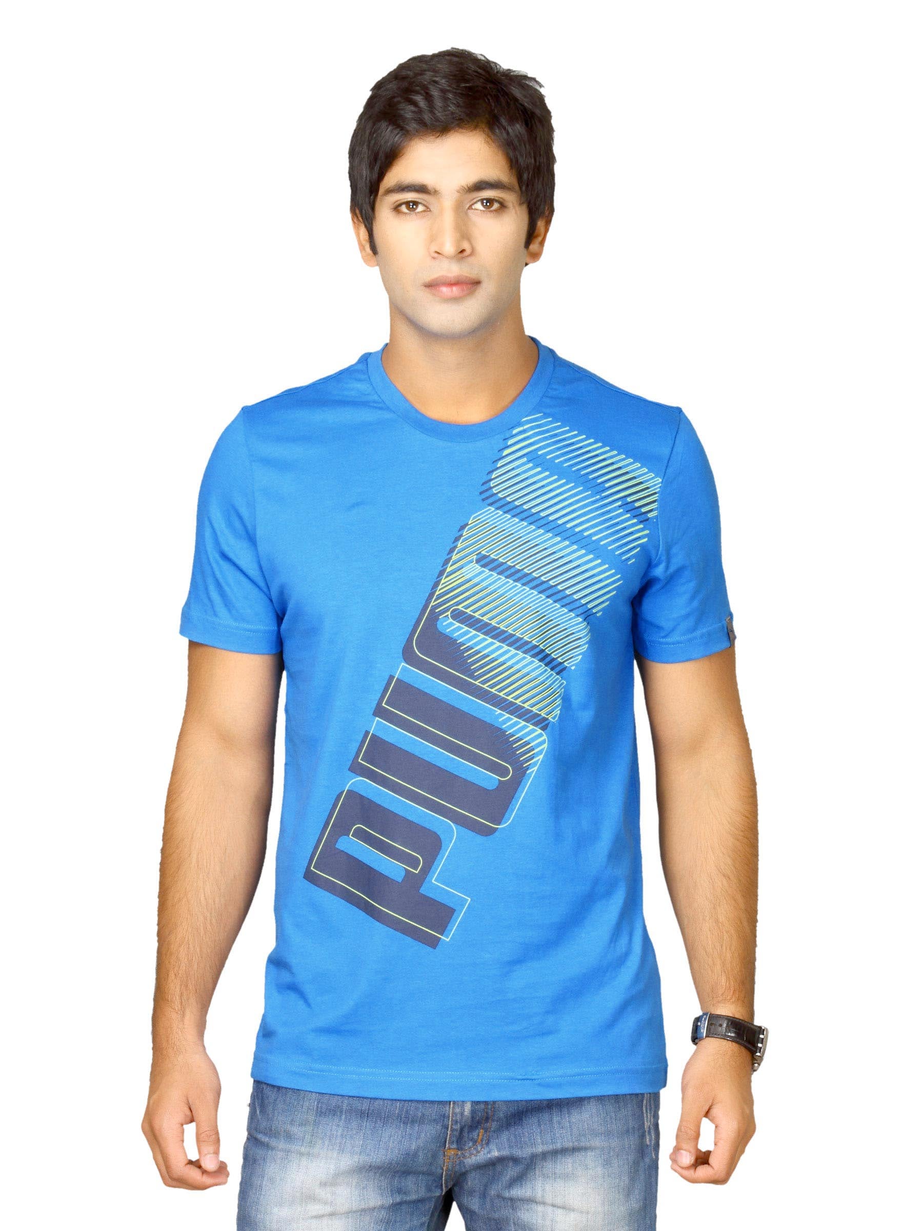 Puma Men's Tech Graphic Blue T-shirt