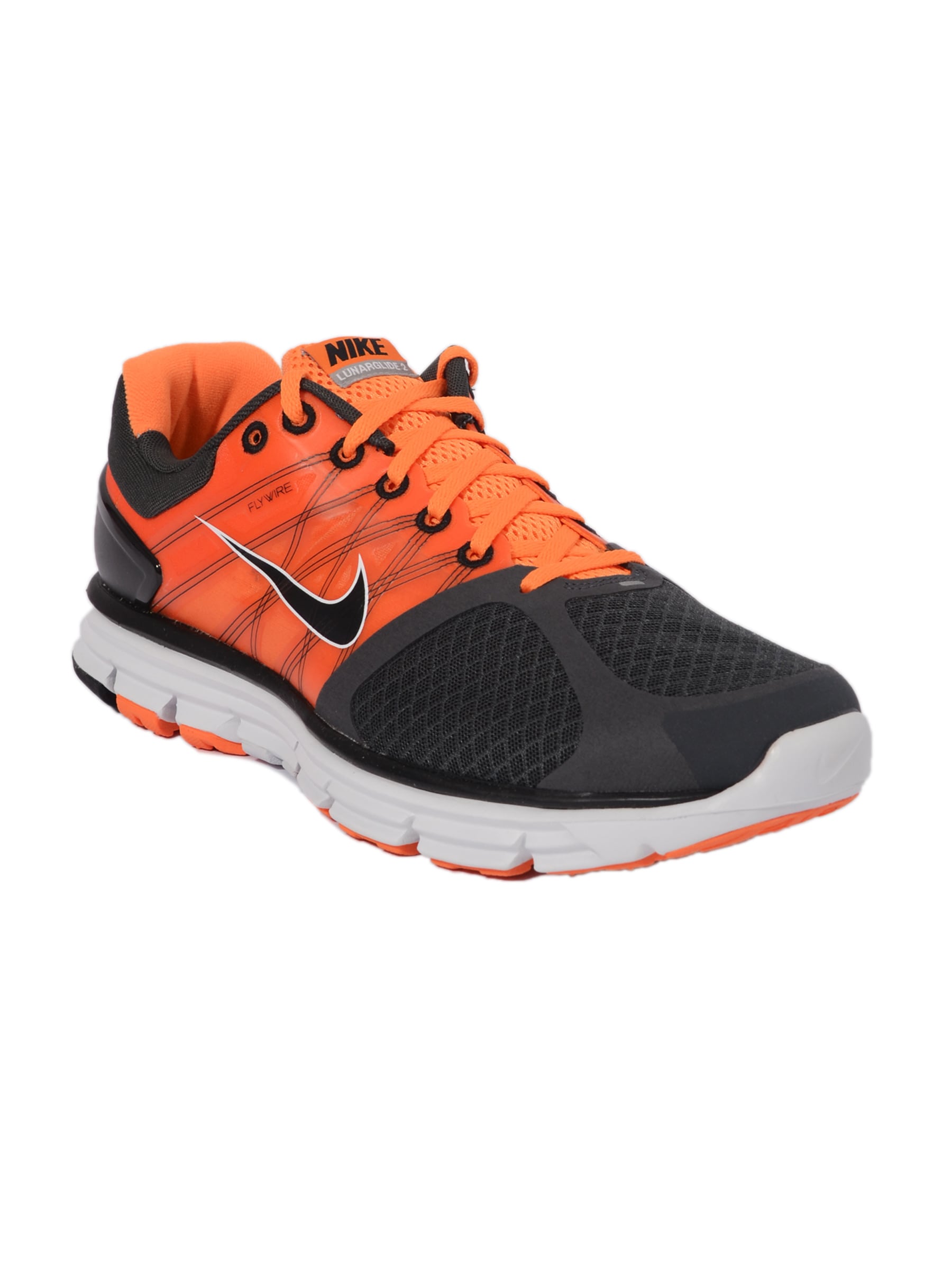 Nike Men's Lunarglide +2 Black Orange Shoe