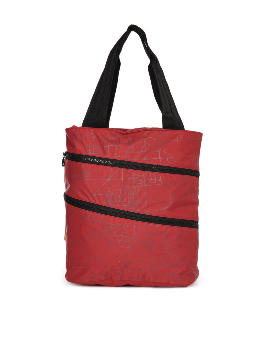 Fastrack Red Printed Tote Bag