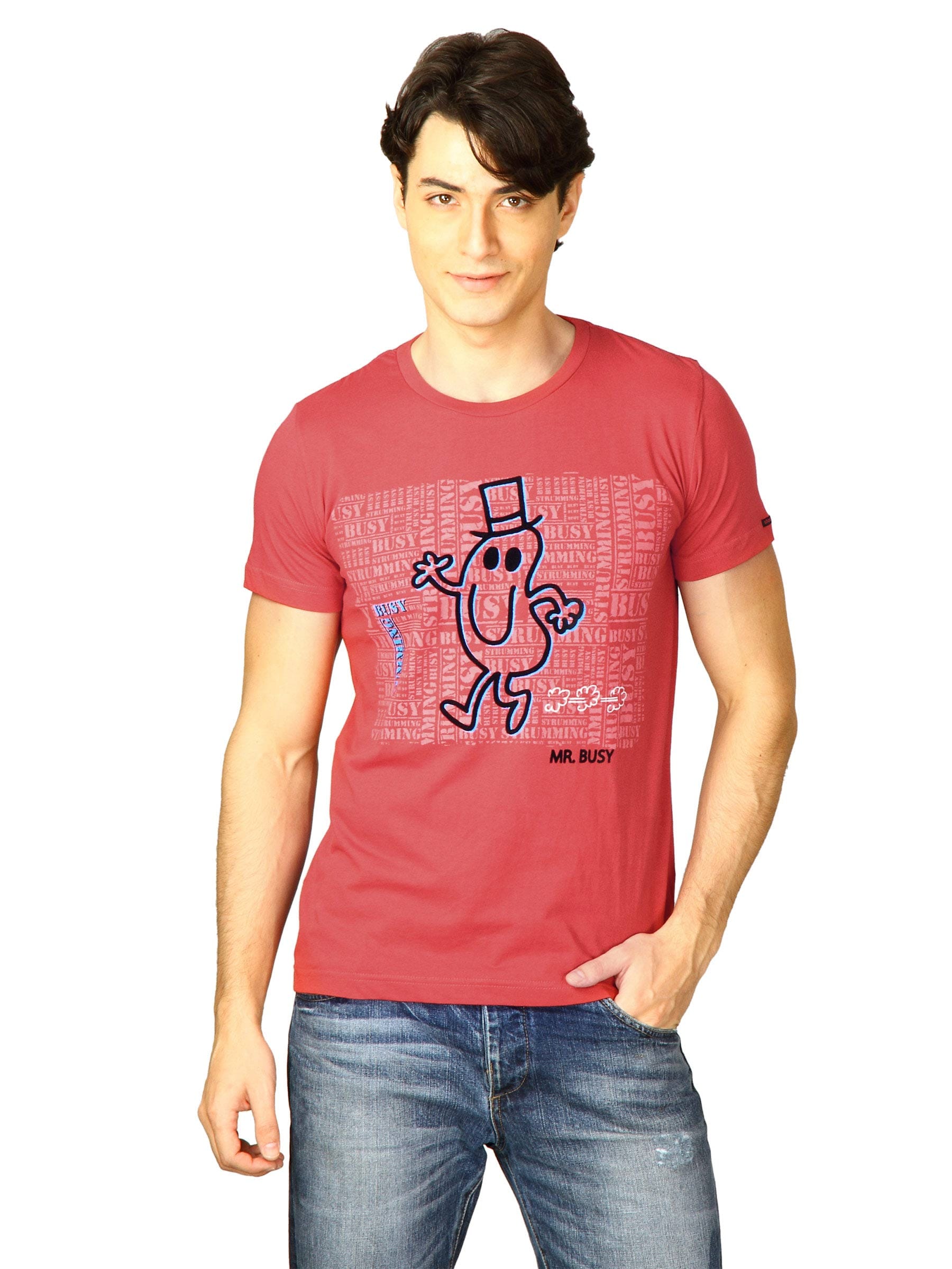 Mr.Men Men's Coral Red T-shirt