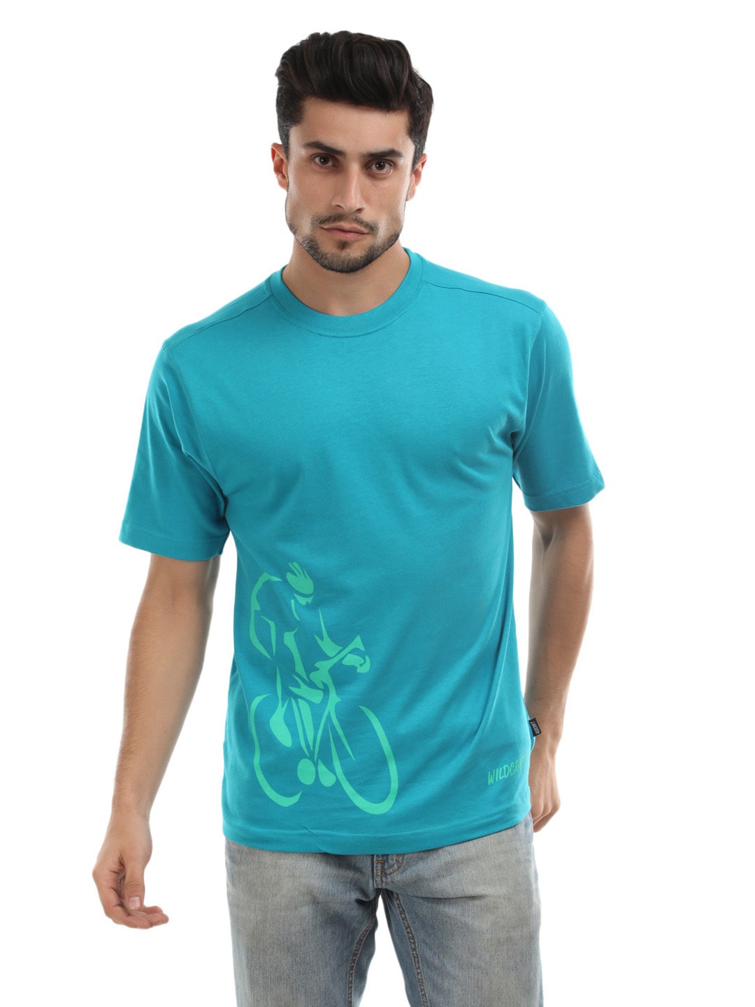 Wildcraft Men Blue Printed T-shirt