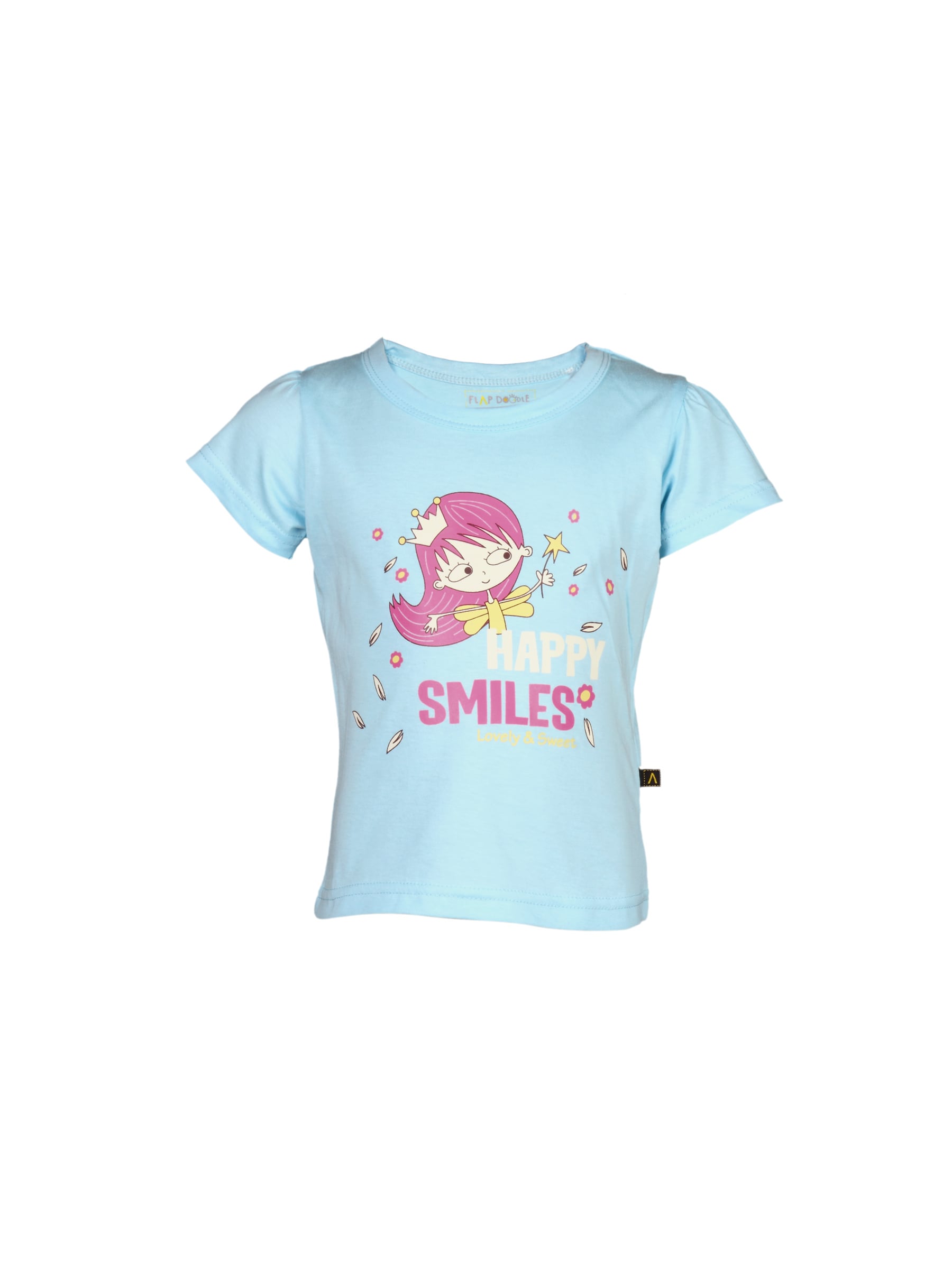 Doodle Girl's Happy Smiles Blue Pink Kidswear
