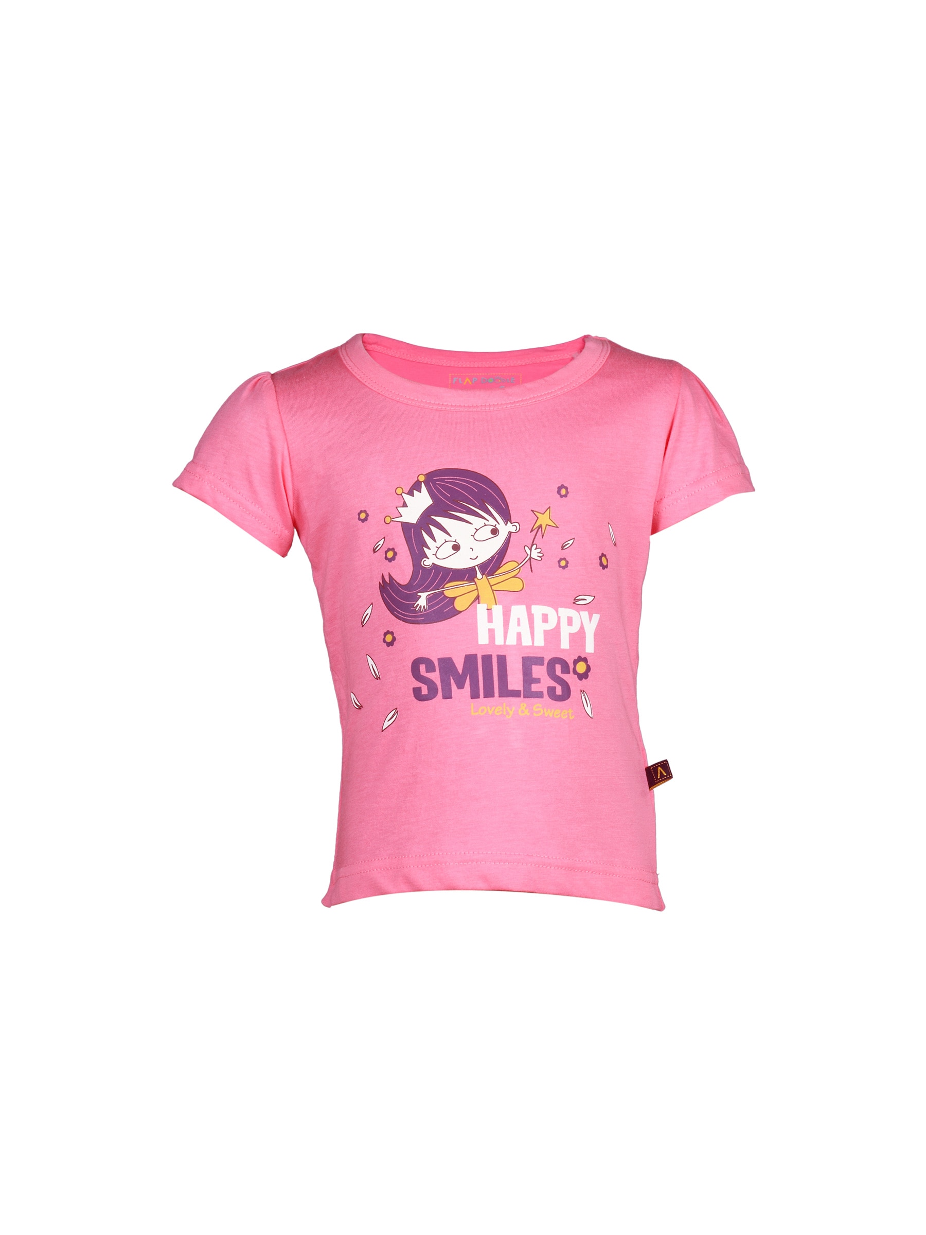 Doodle Girl's Happy Smiles Pink Kidswear
