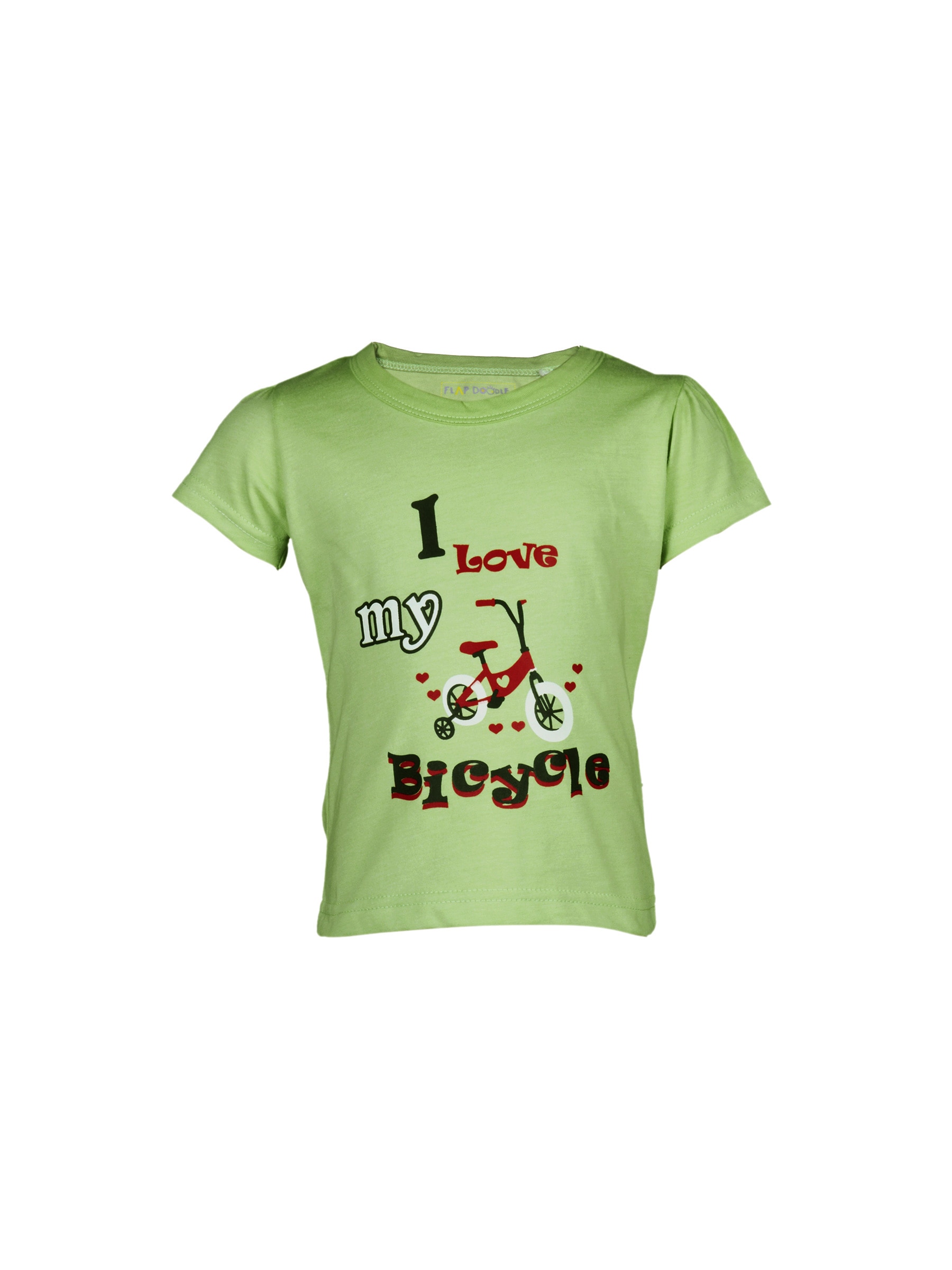 Doodle Girl's I Love My Bicycle Green Kidswear