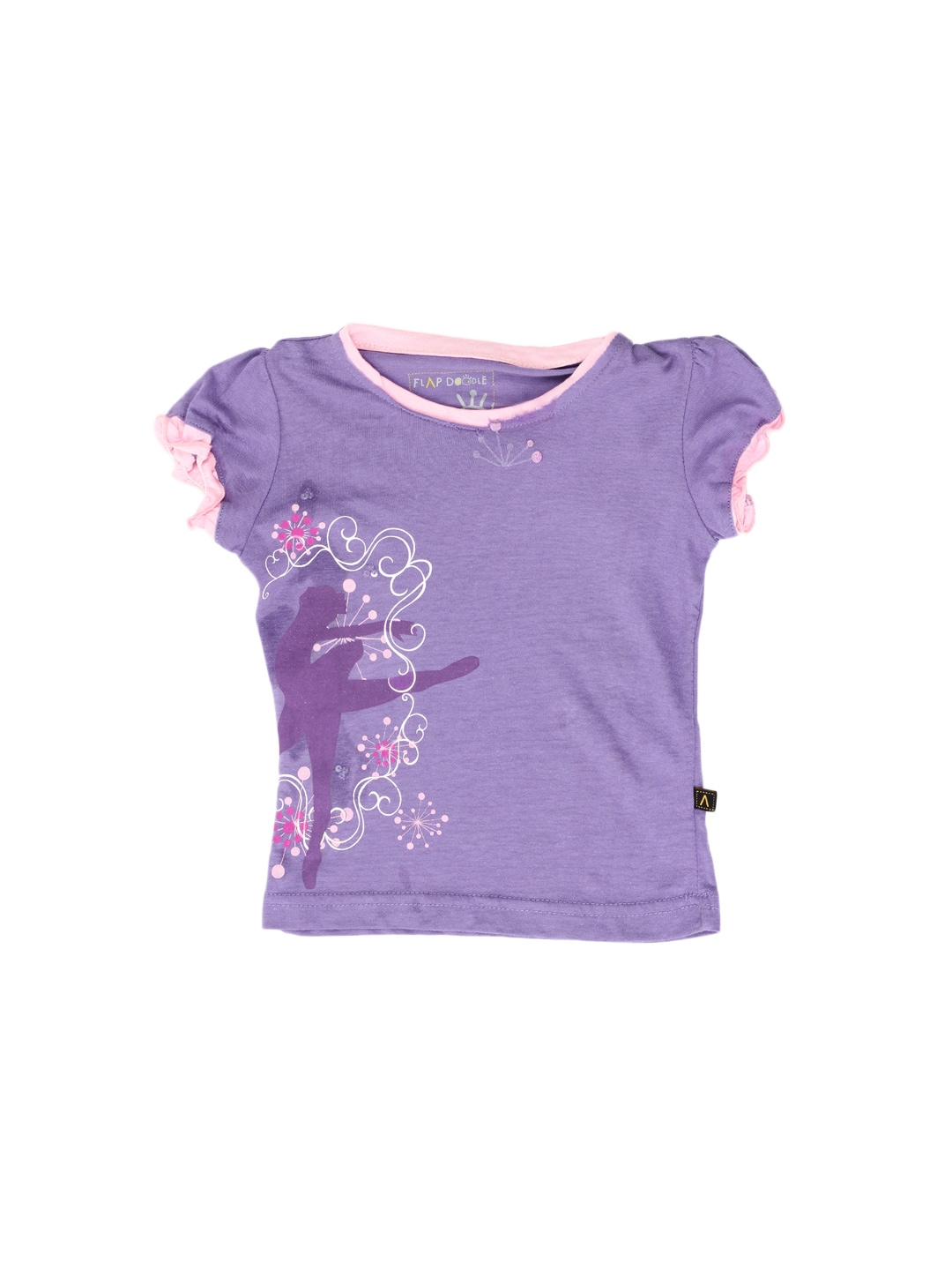 Doodle Girls Purple Printed Top