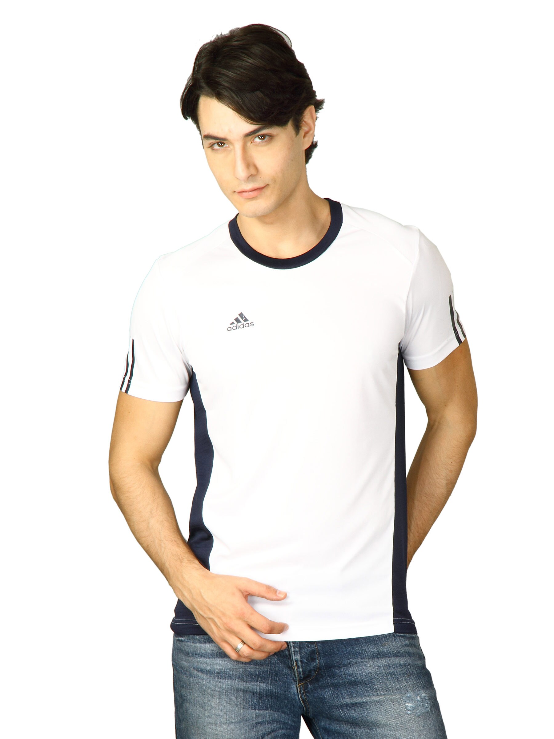 ADIDAS Men White T-shirt