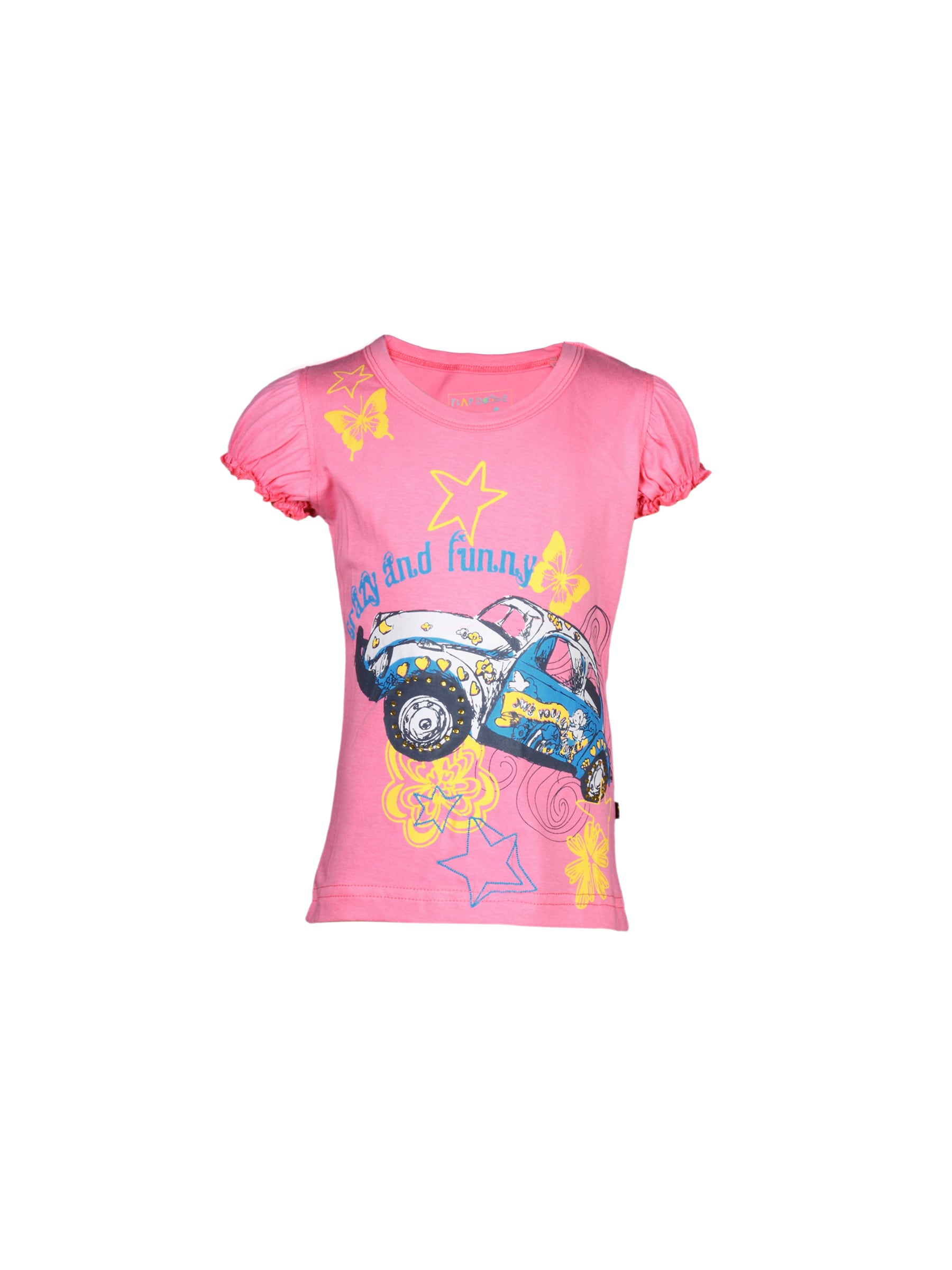 Doodle Girl's Crazy And Funny Pink Kidswear