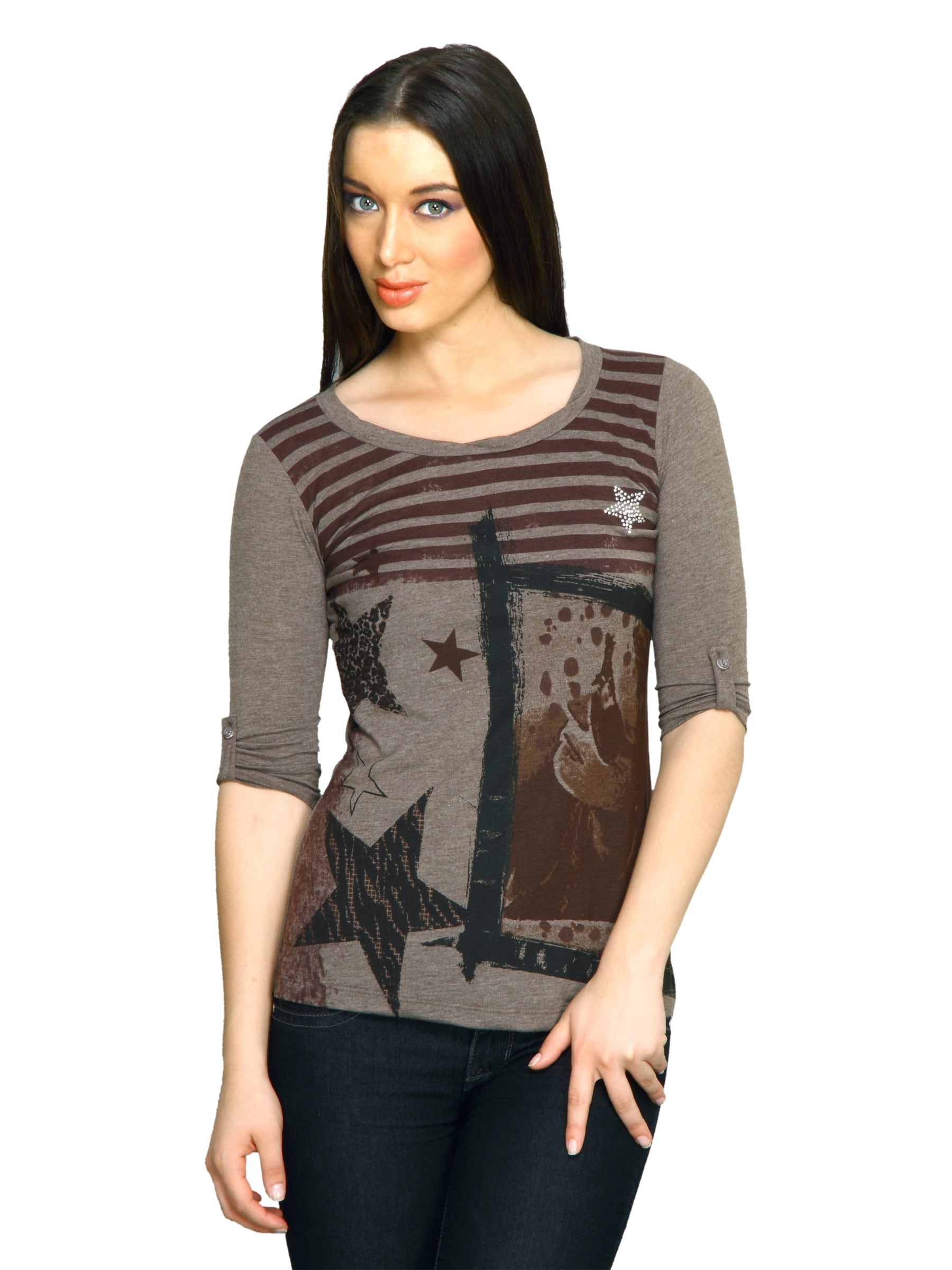 Jealous 21 Women Jealous Ebony Brown Top Brown Tops