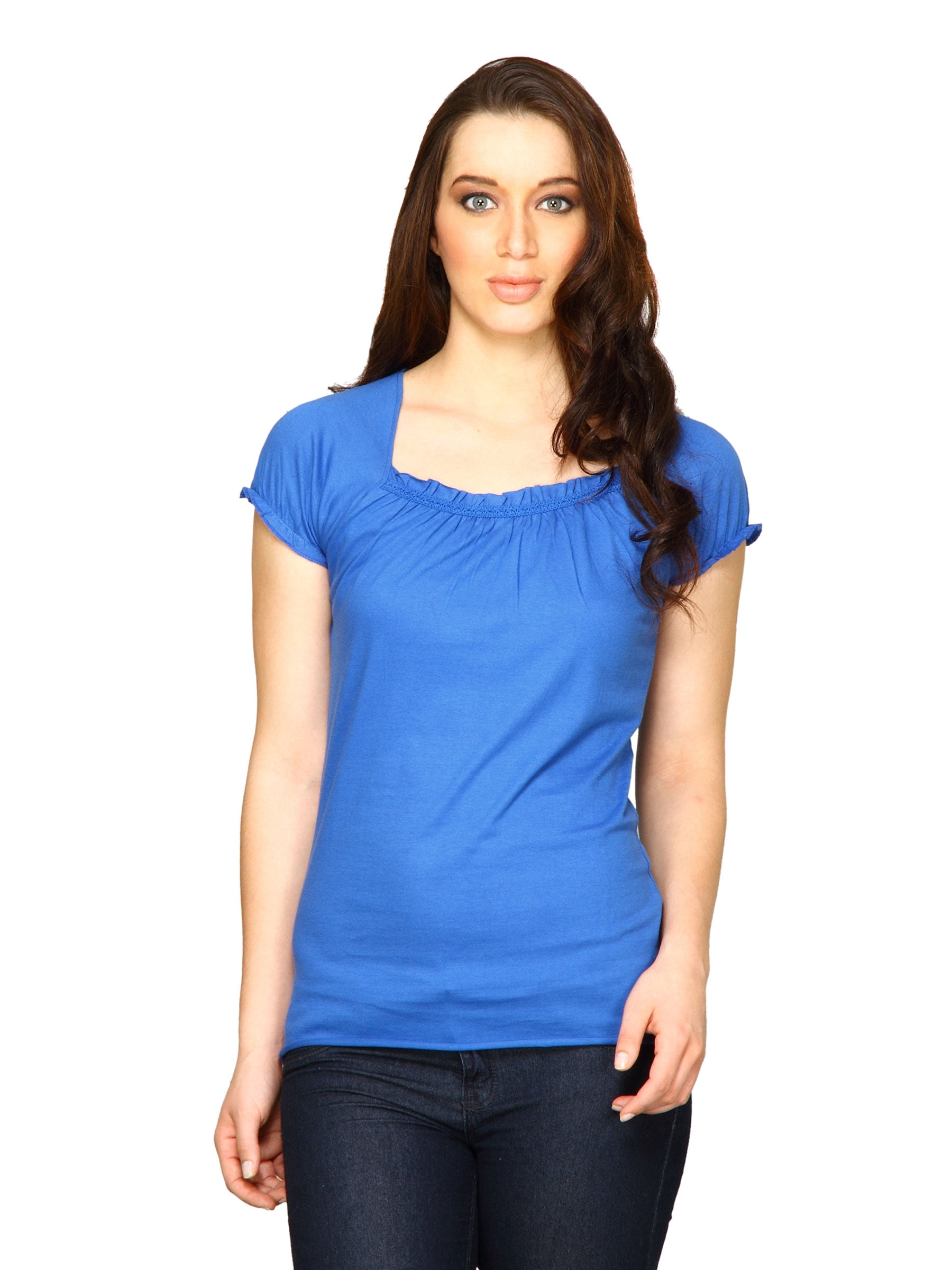 Jealous 21 Women Jealous Rain Blue Top Blue Tops