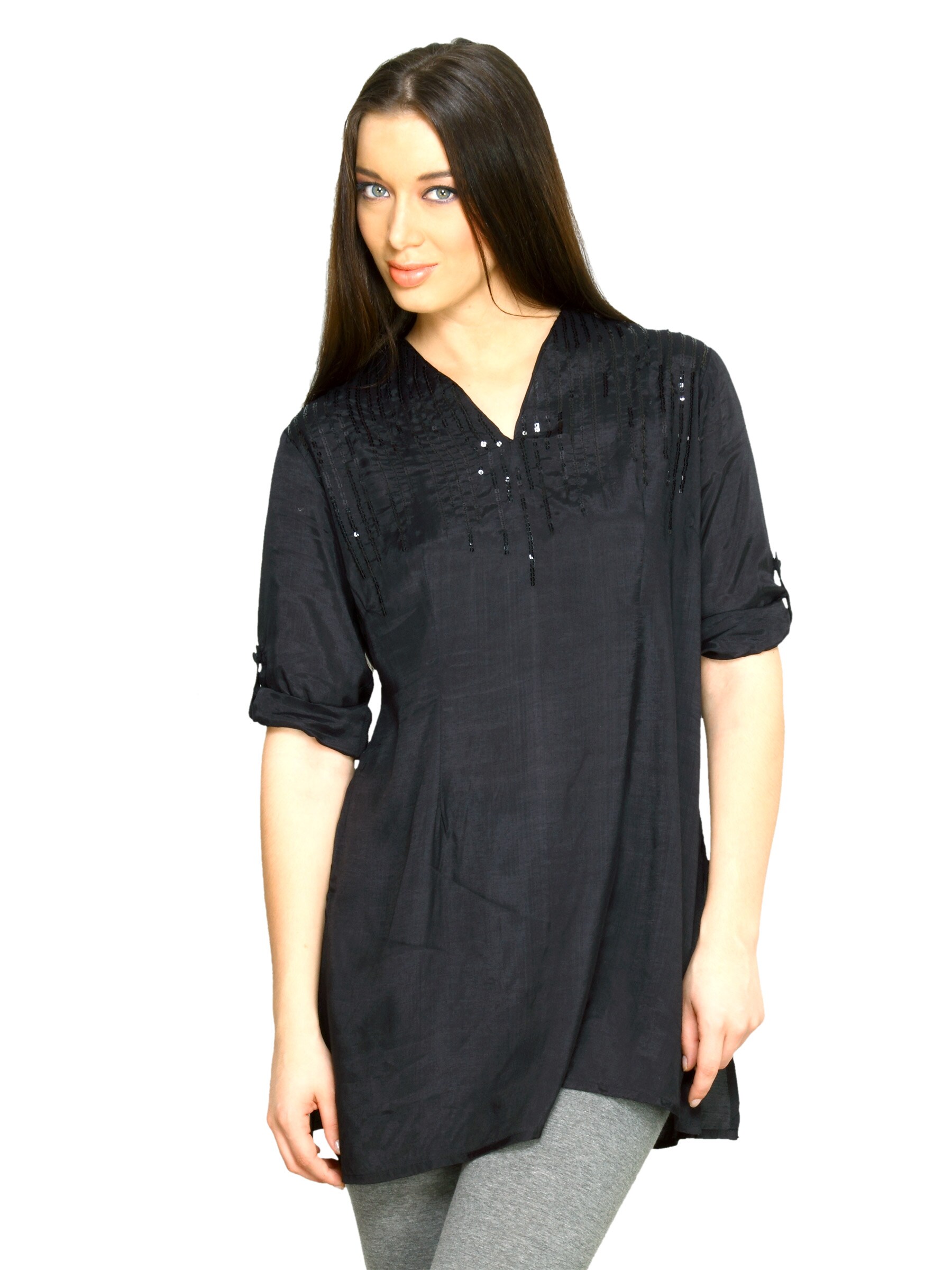 Scullers For Her Women Layered Black Tunics