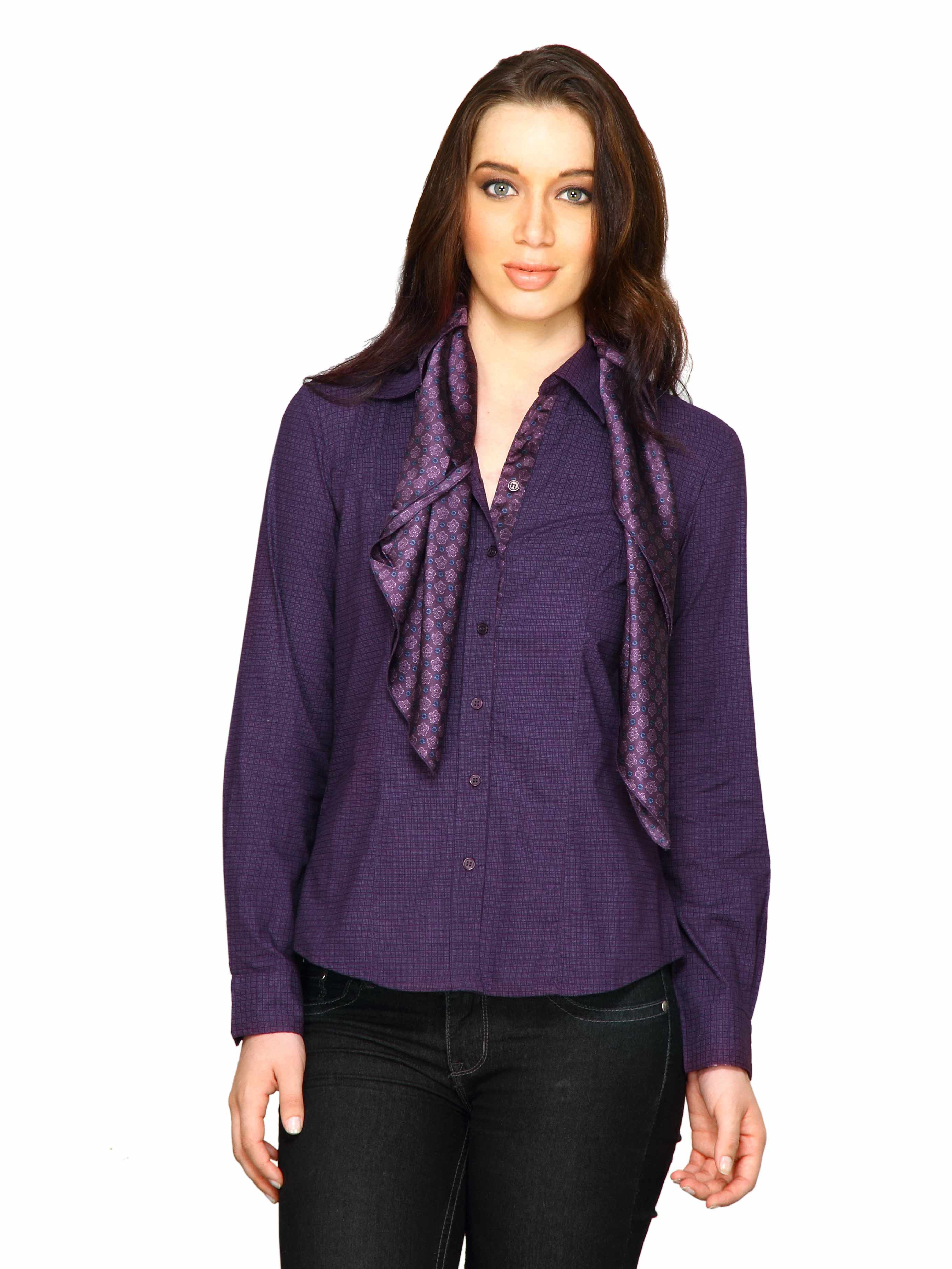 Scullers For Her Women Scarf Shirt Purple Tops