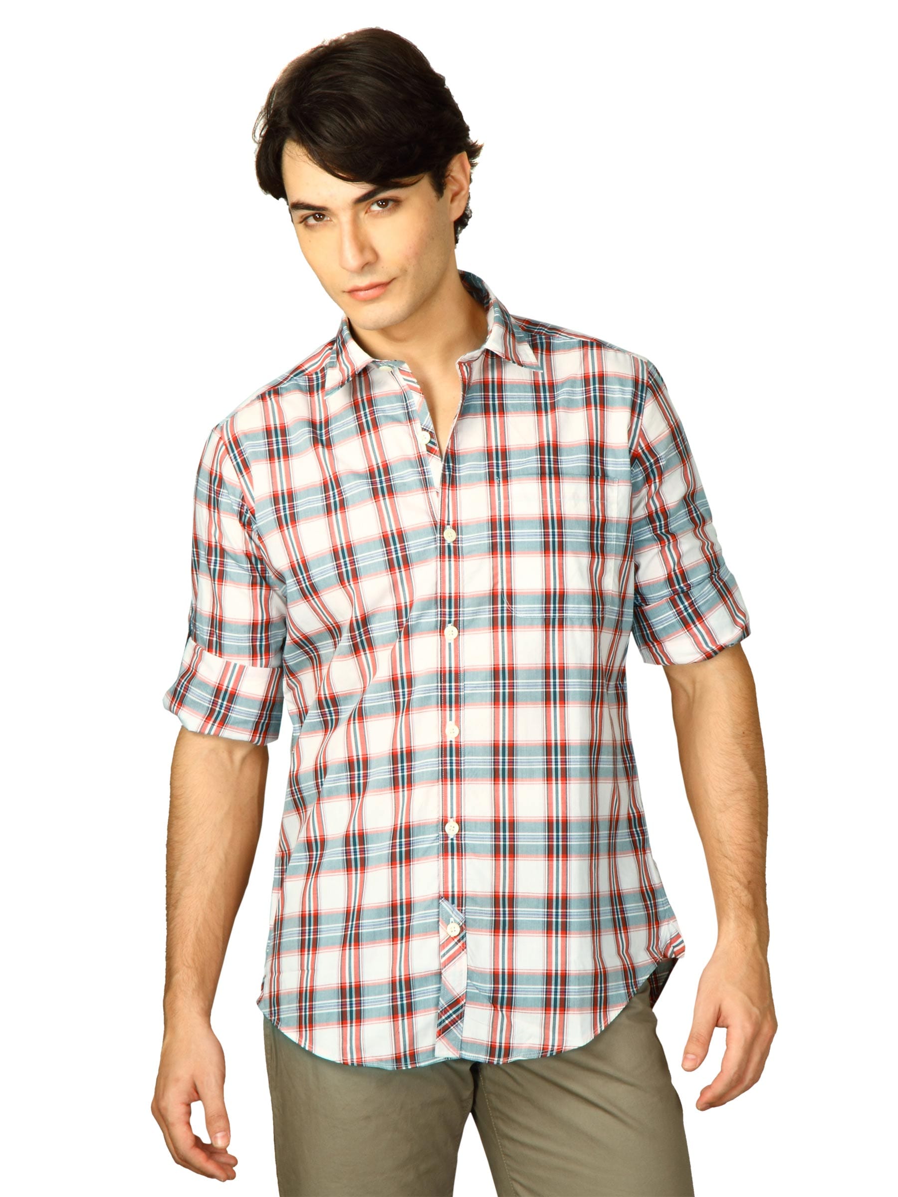 Scullers Men Red Check Shirt