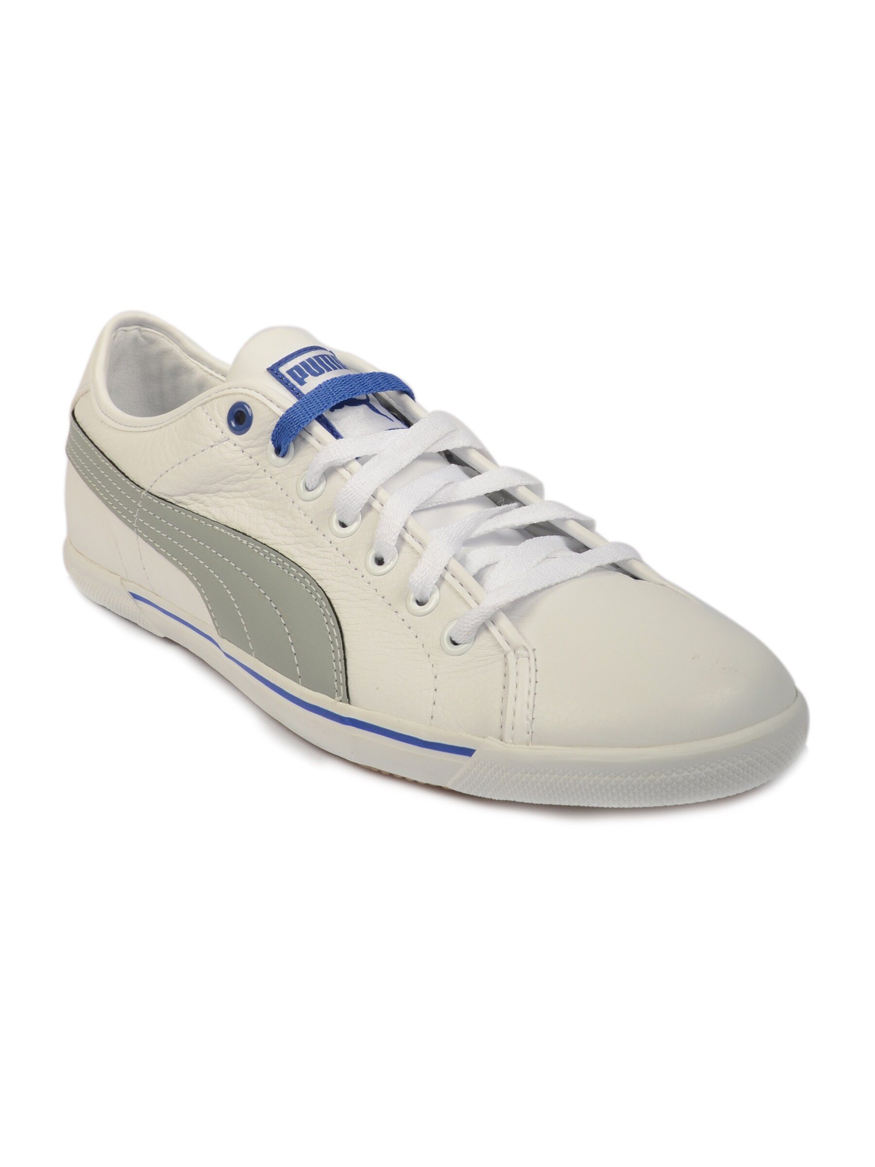 Puma Unisex Benecio Leather Drip White Casual Shoes