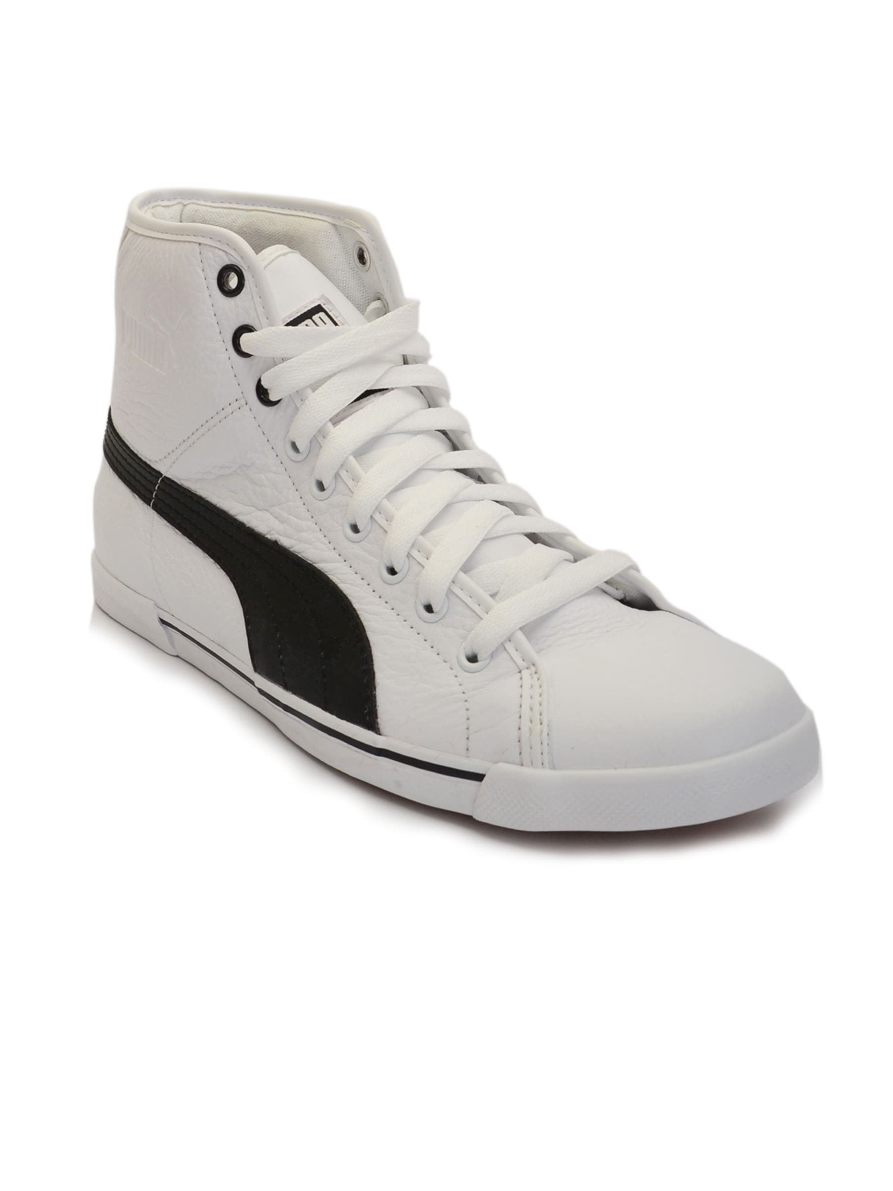 Puma Unisex Benecio Mid leather White Casual Shoes