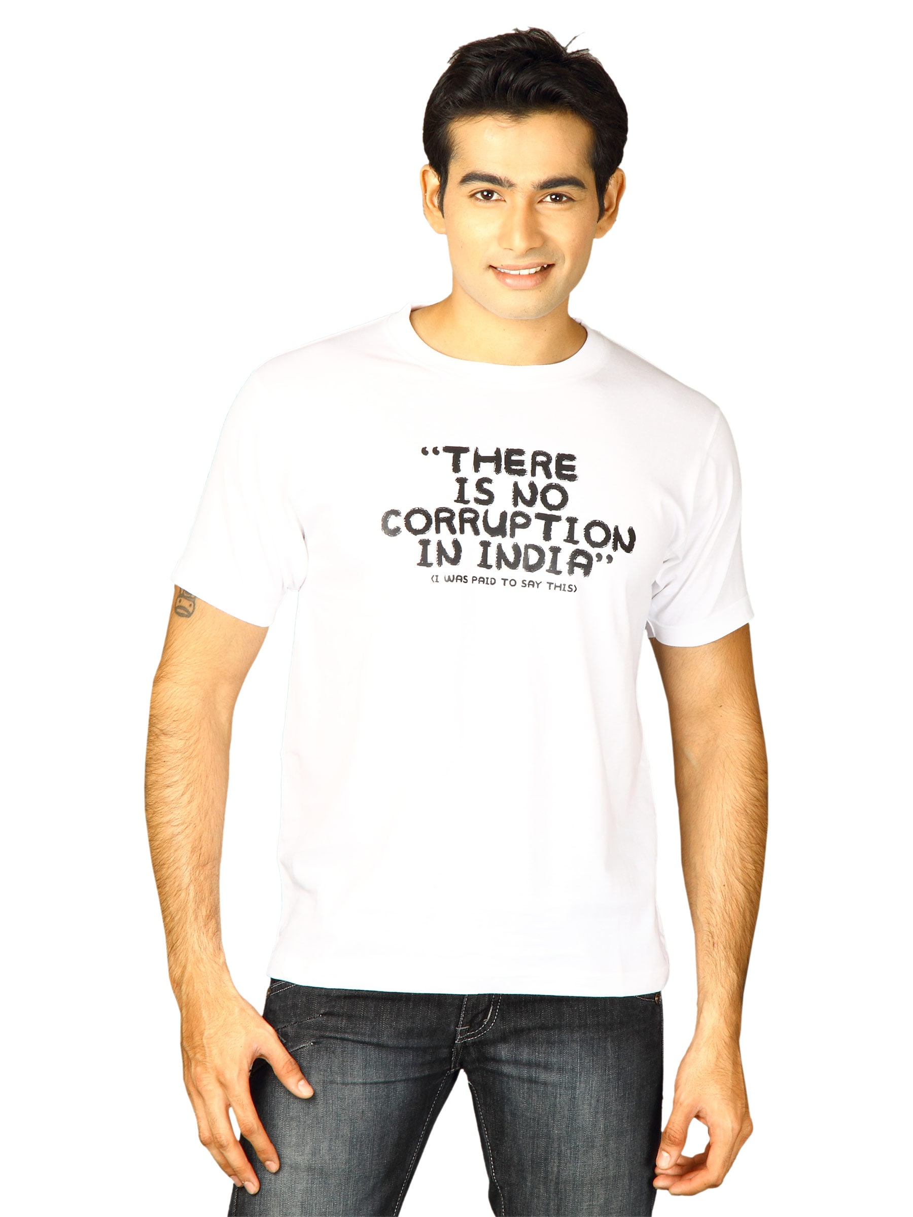 Tantra Men No Corruption White Tshirts