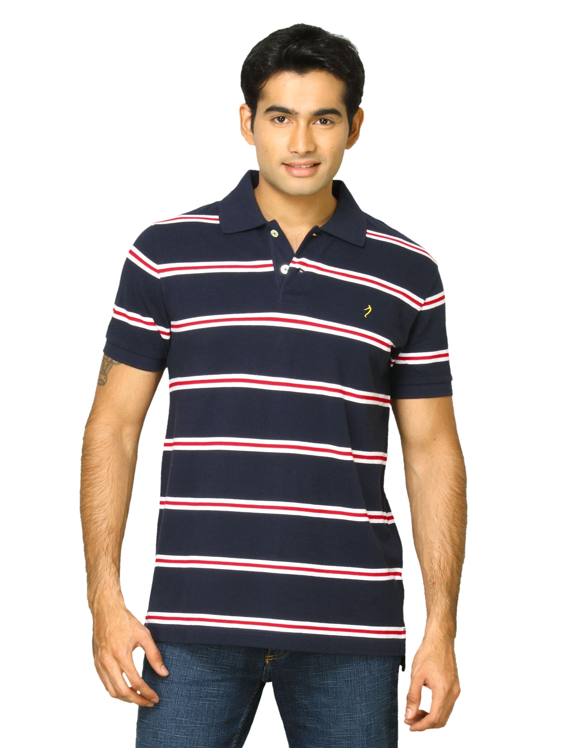 Indian Terrain Men Worden Navy Blue Tshirts