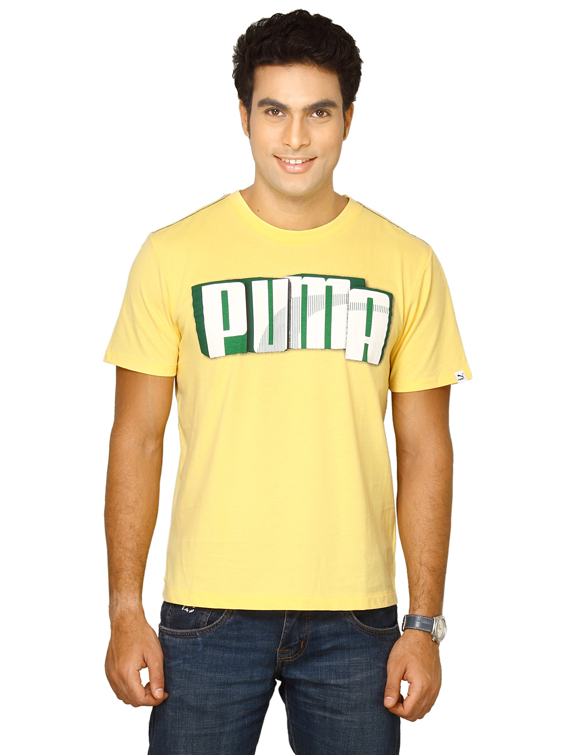 Puma Men Heroes Graphic Yellow Tshirts