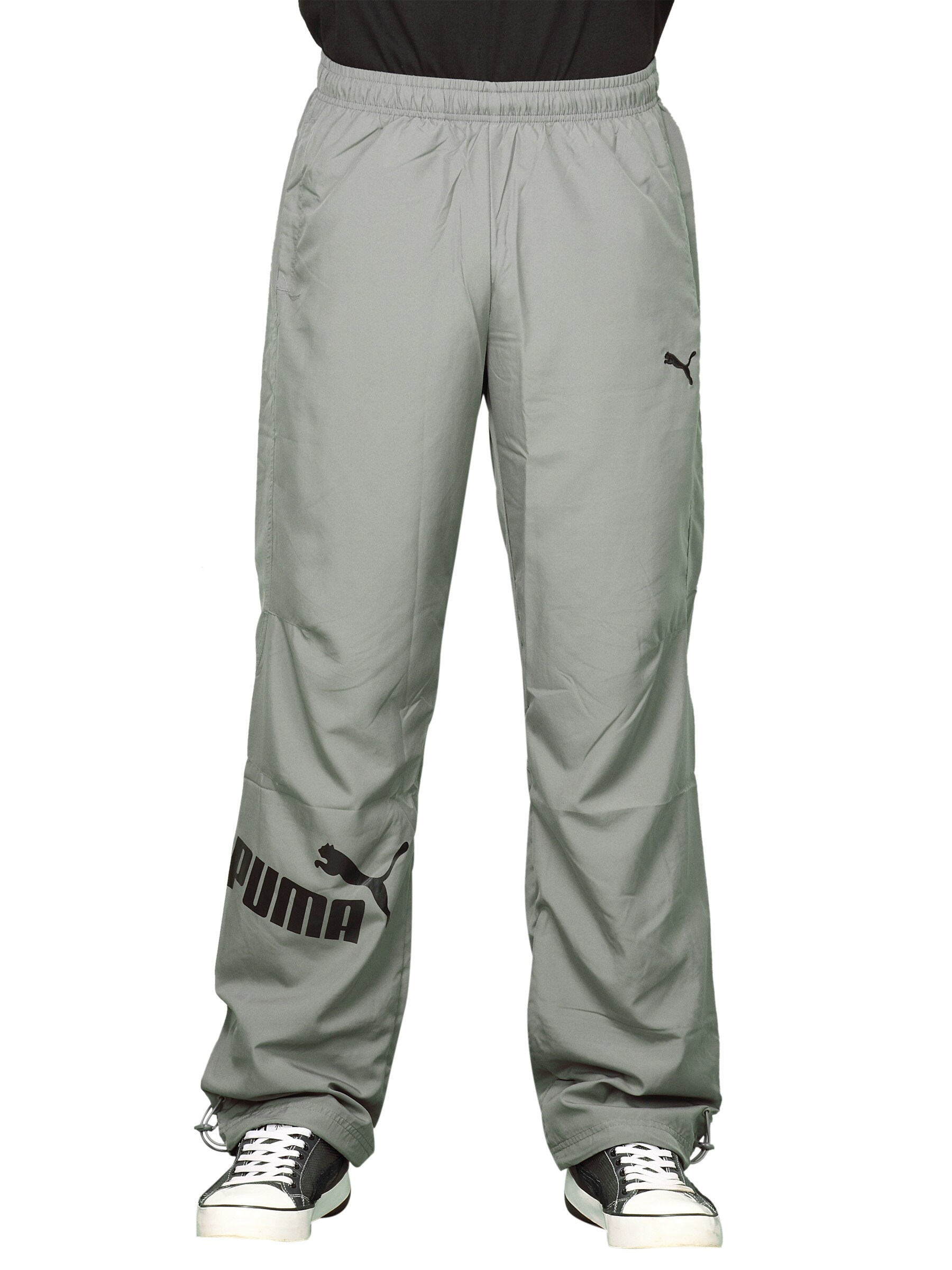 Puma Men N0 1Logo Open Grey Track Pants