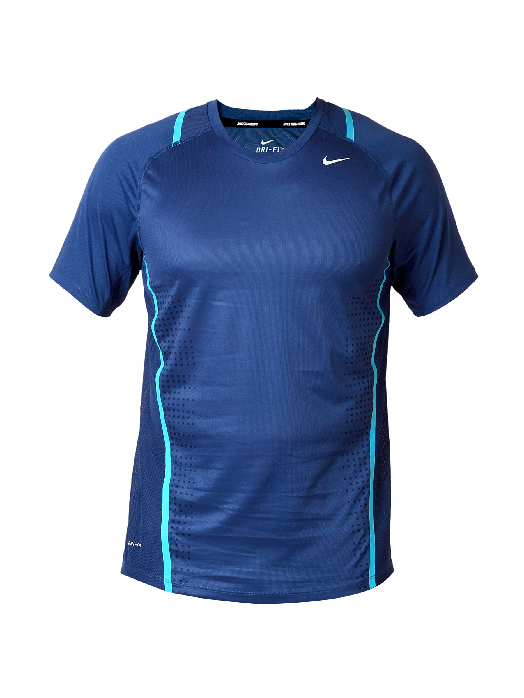 Nike Men As Race Day Ss Blue T-Shirts