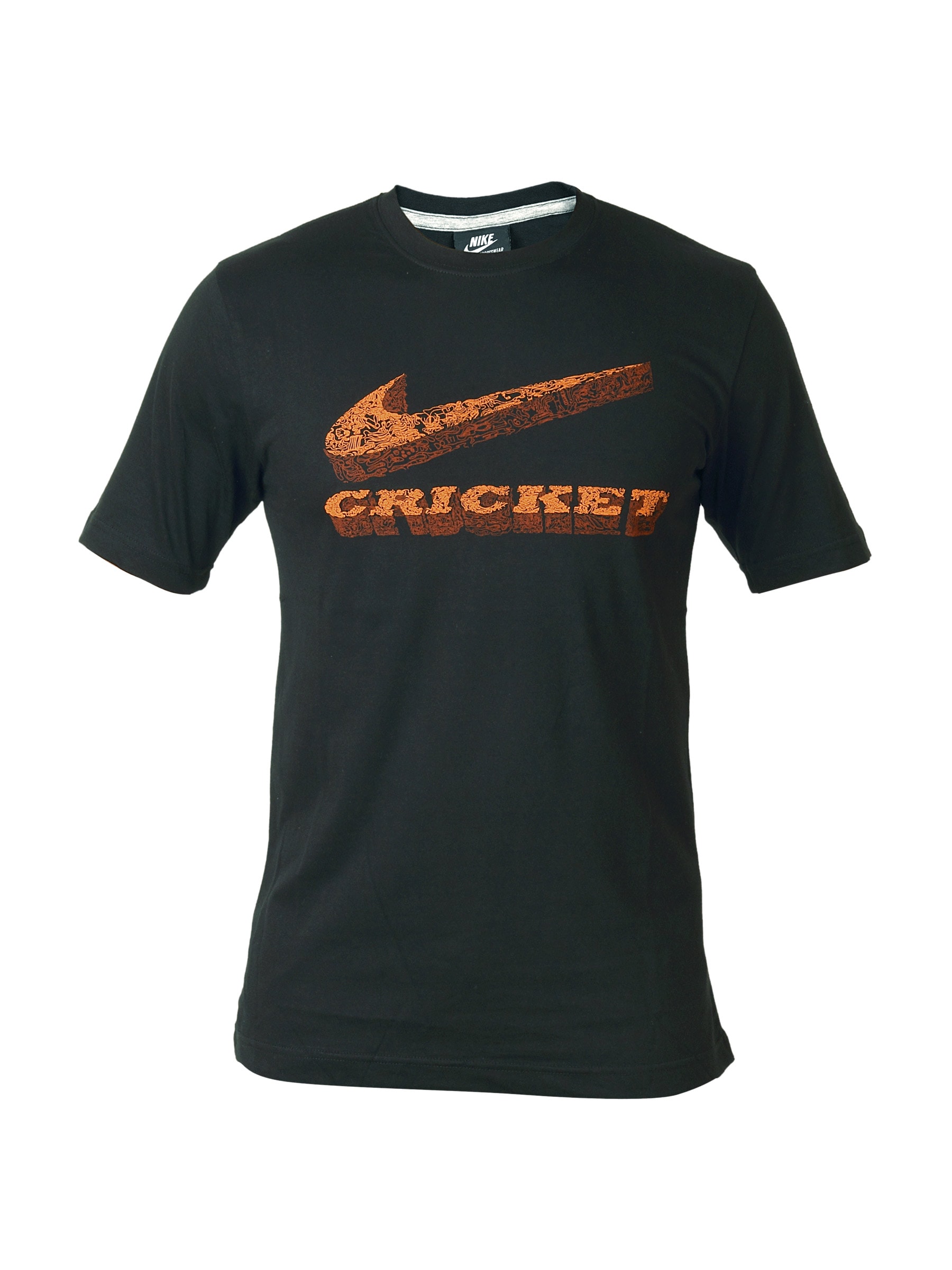 Nike Men Asem Cricket Swoosh Black T-Shirts