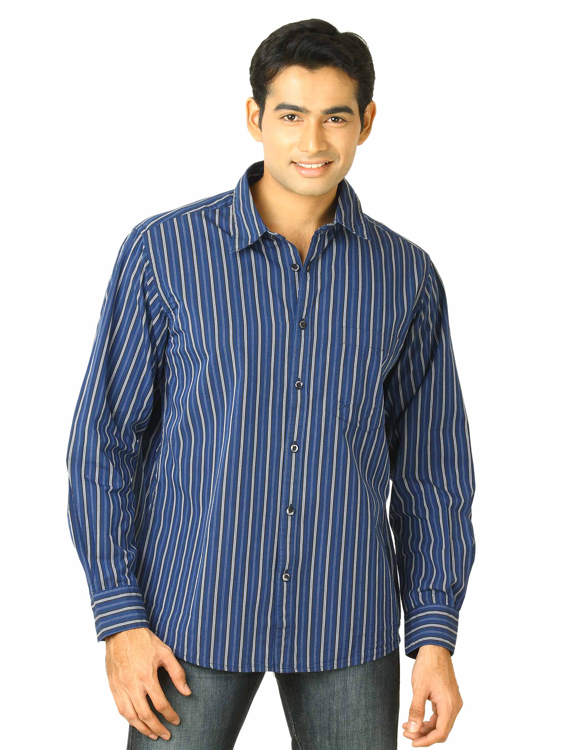 Scullers Men Scul Navy Blue Shirts