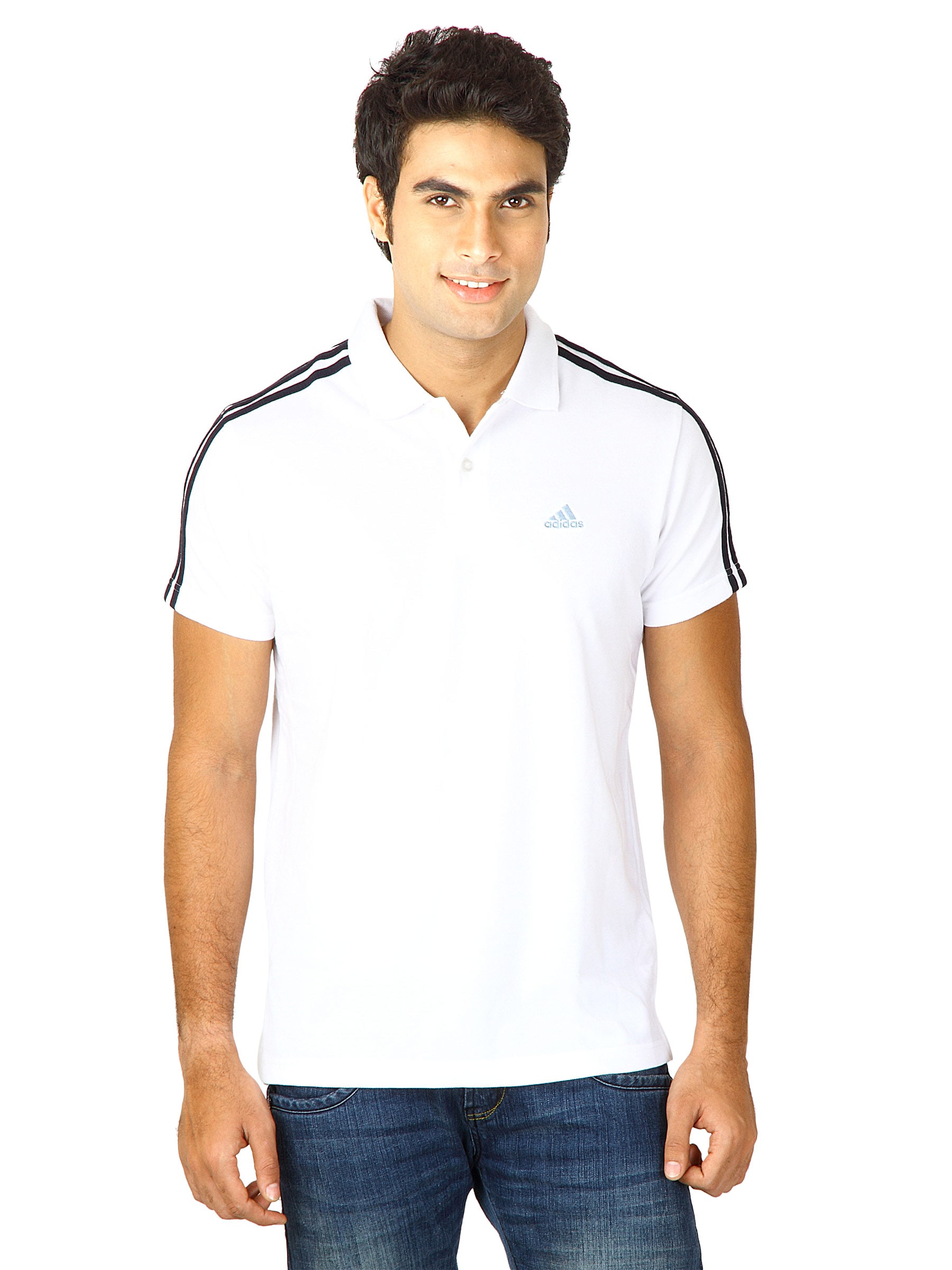 ADIDAS Men White Polo Tshirts