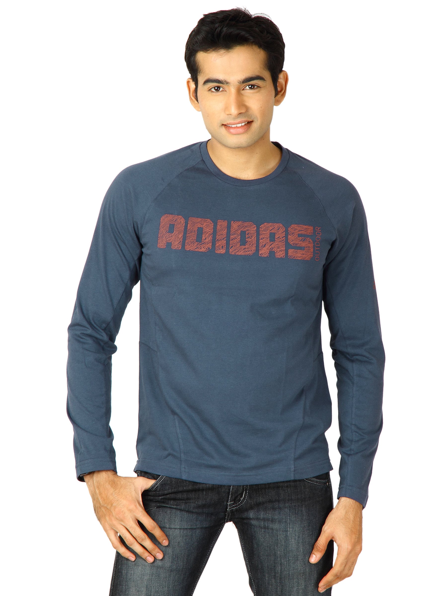 ADIDAS Men HT Drir G Ls Navy Blue Tshirts