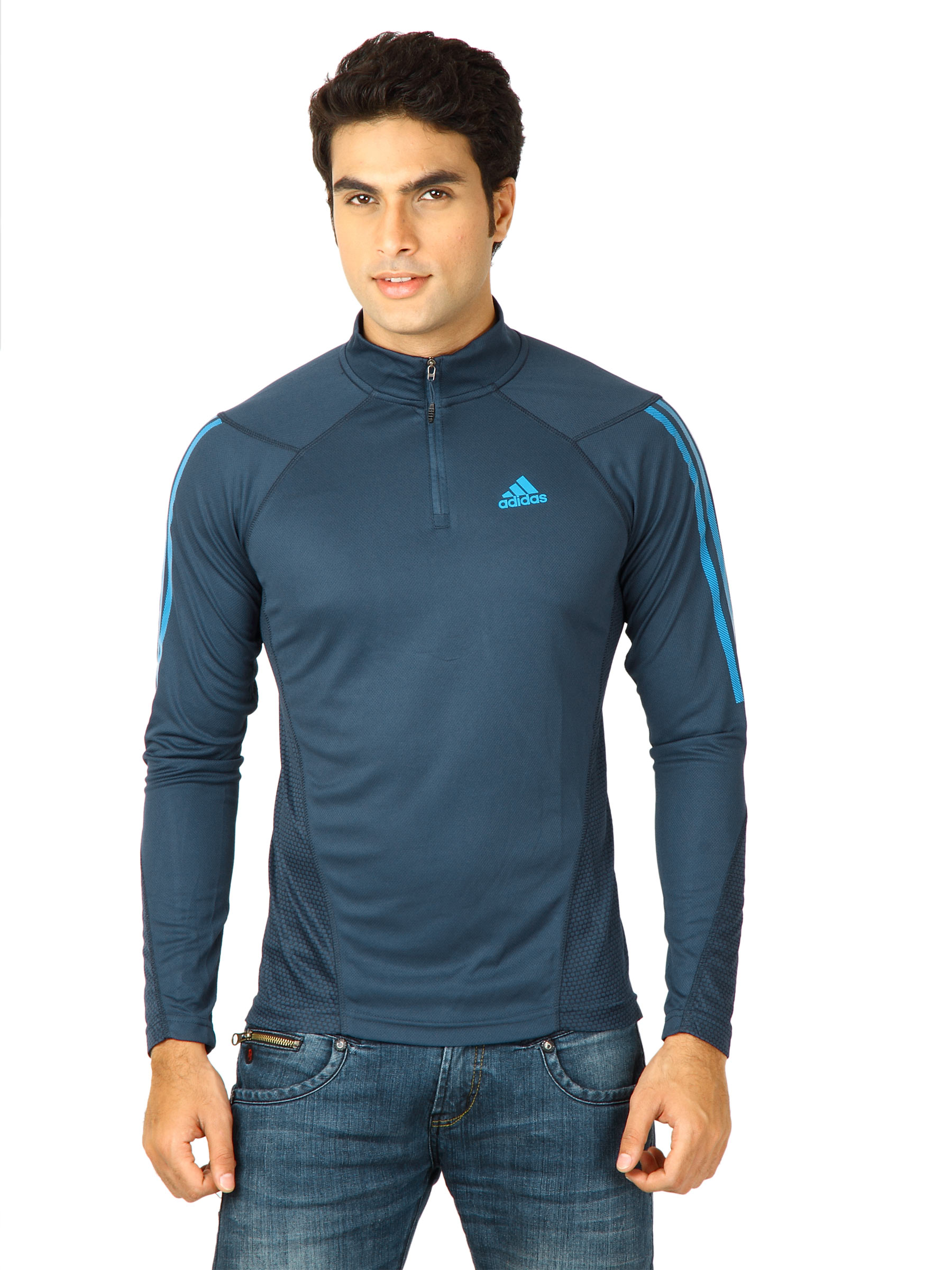 ADIDAS Men Navy Blue Tshirts