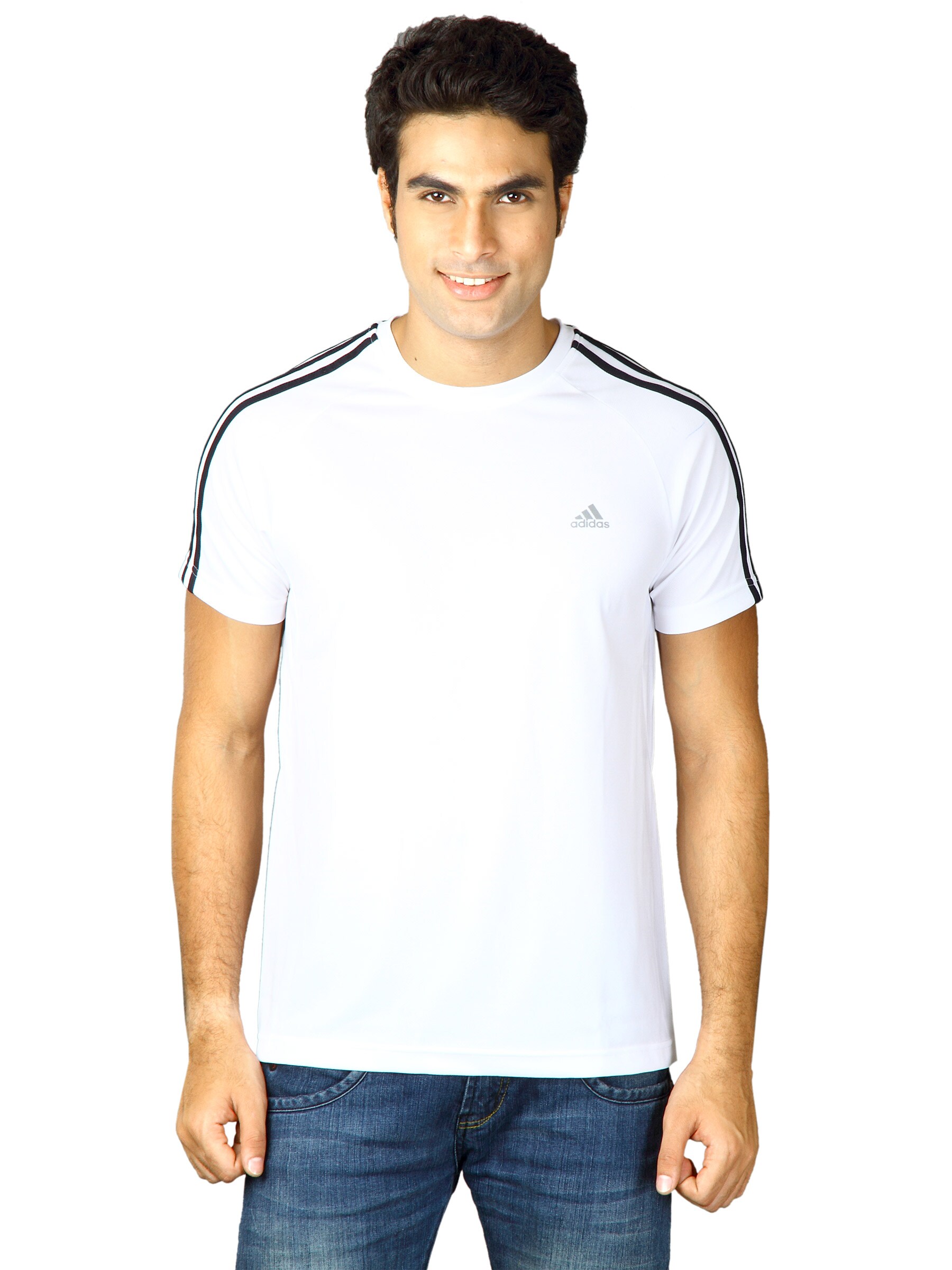 ADIDAS Men Ess 3s White T-Shirt