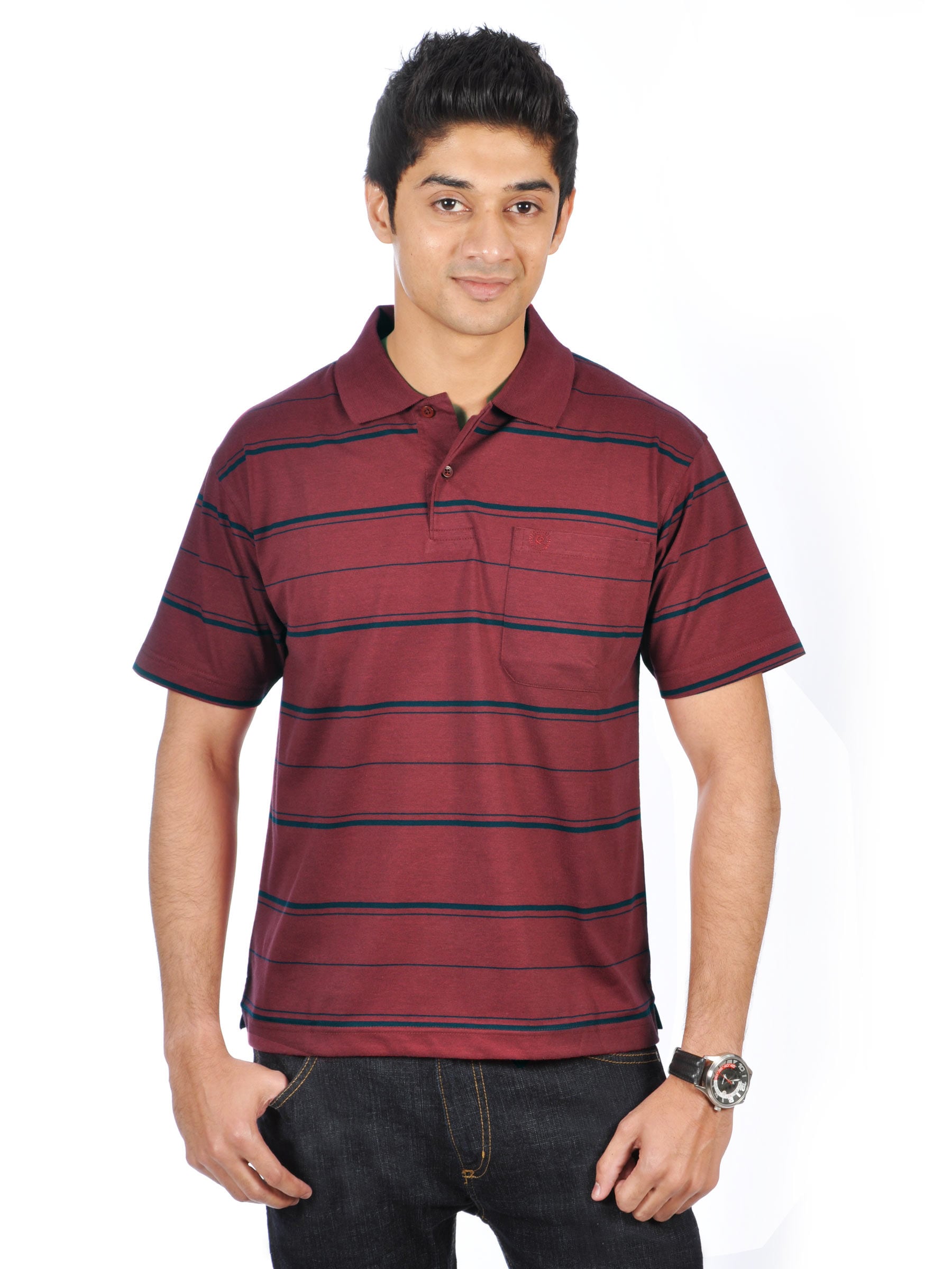 Classic Polo Men Ikon Maroon Polo Tshirts