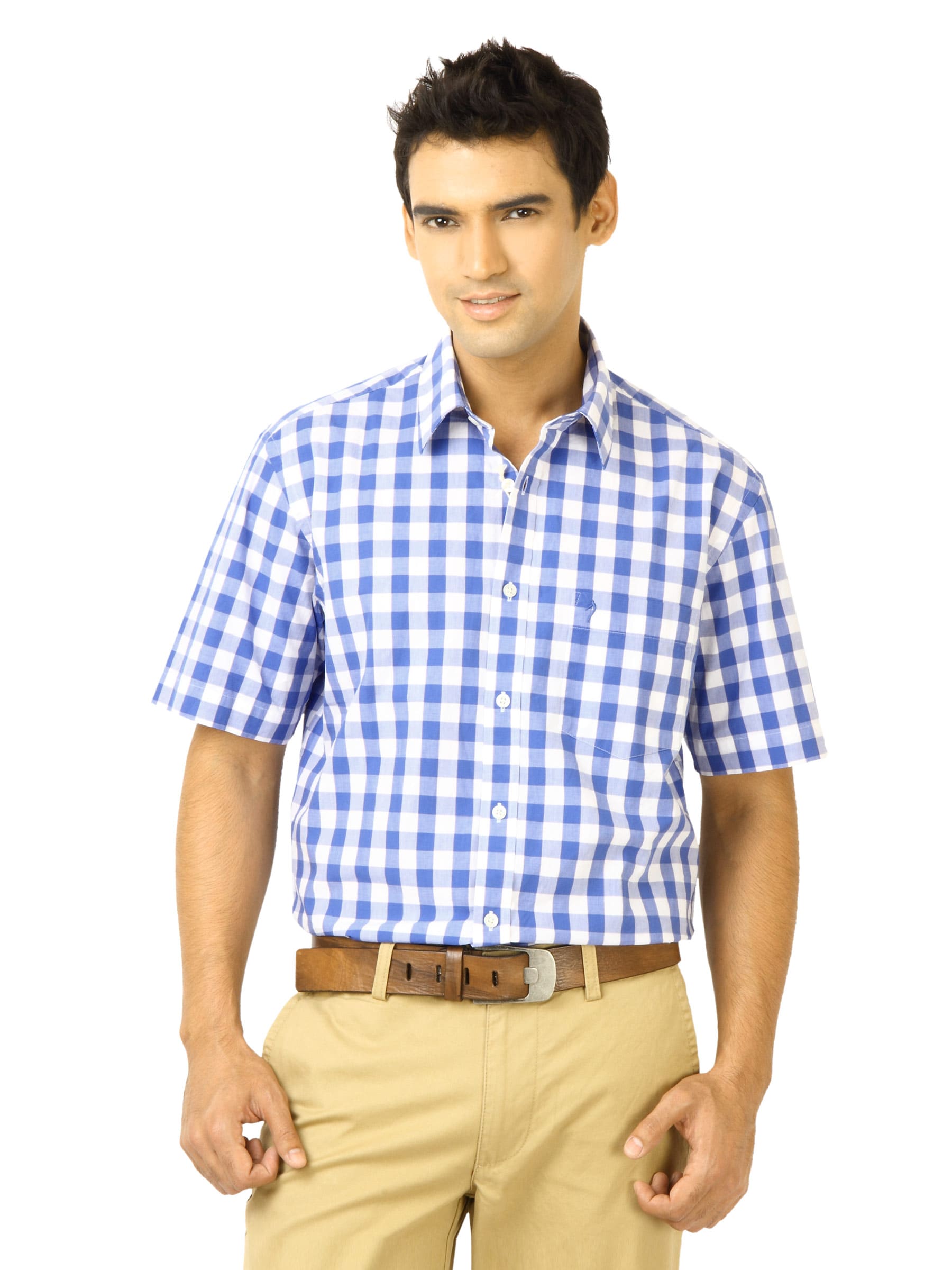 Indian Terrain Men Arvis Blue Shirts