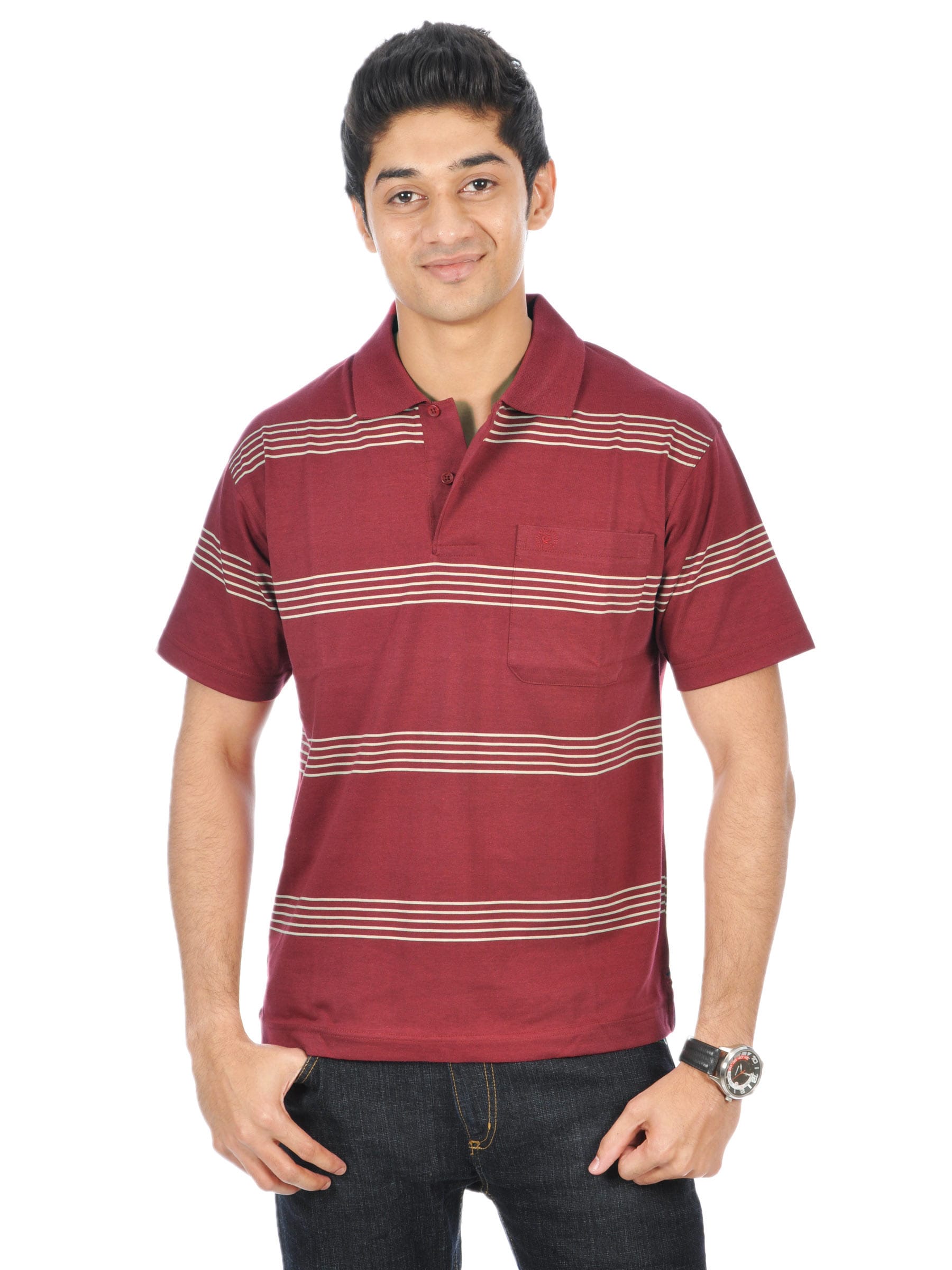 Classic Polo Men Ikon Maroon Polo Tshirts