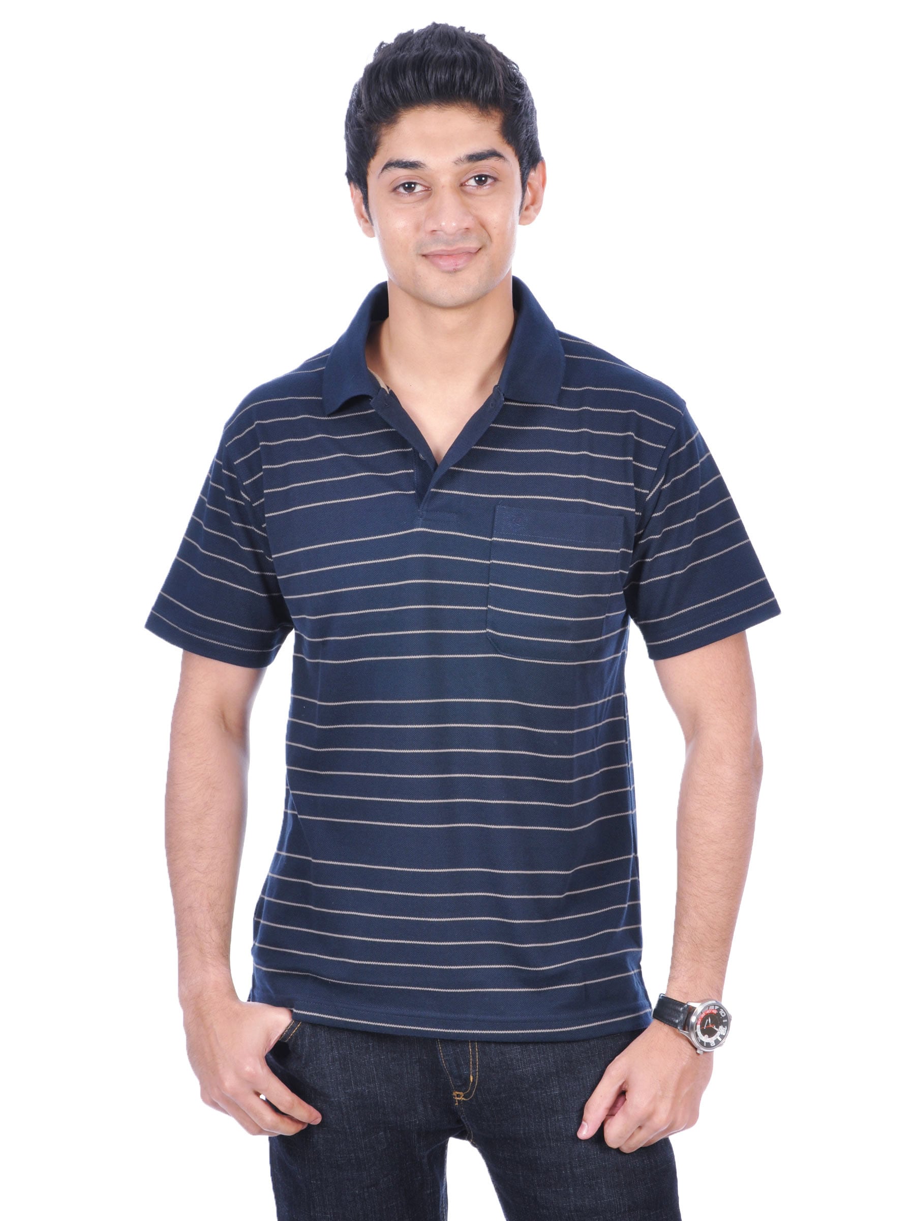 Classic Polo Men Navy Blue Polo Tshirts