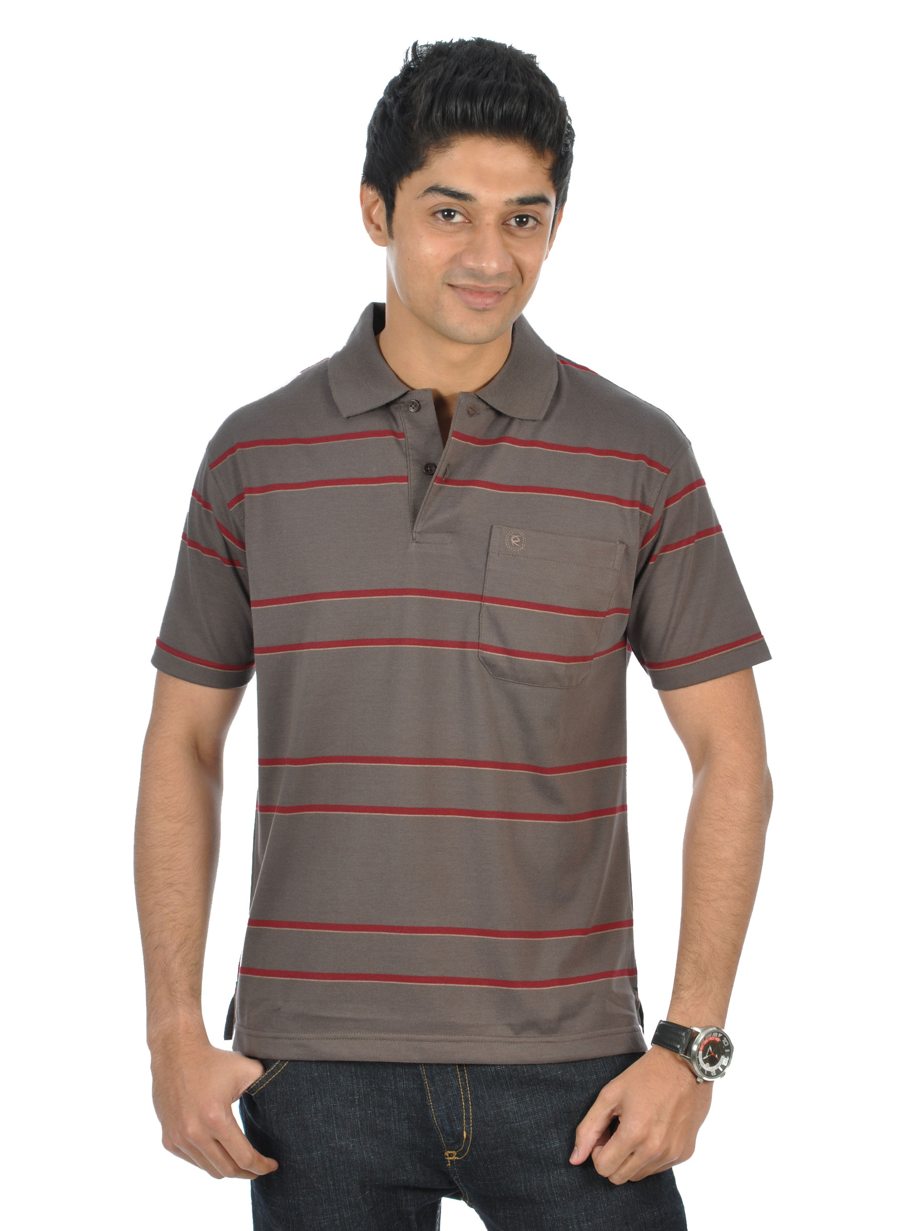 Classic Polo Men Ikon Brown Polo Tshirts