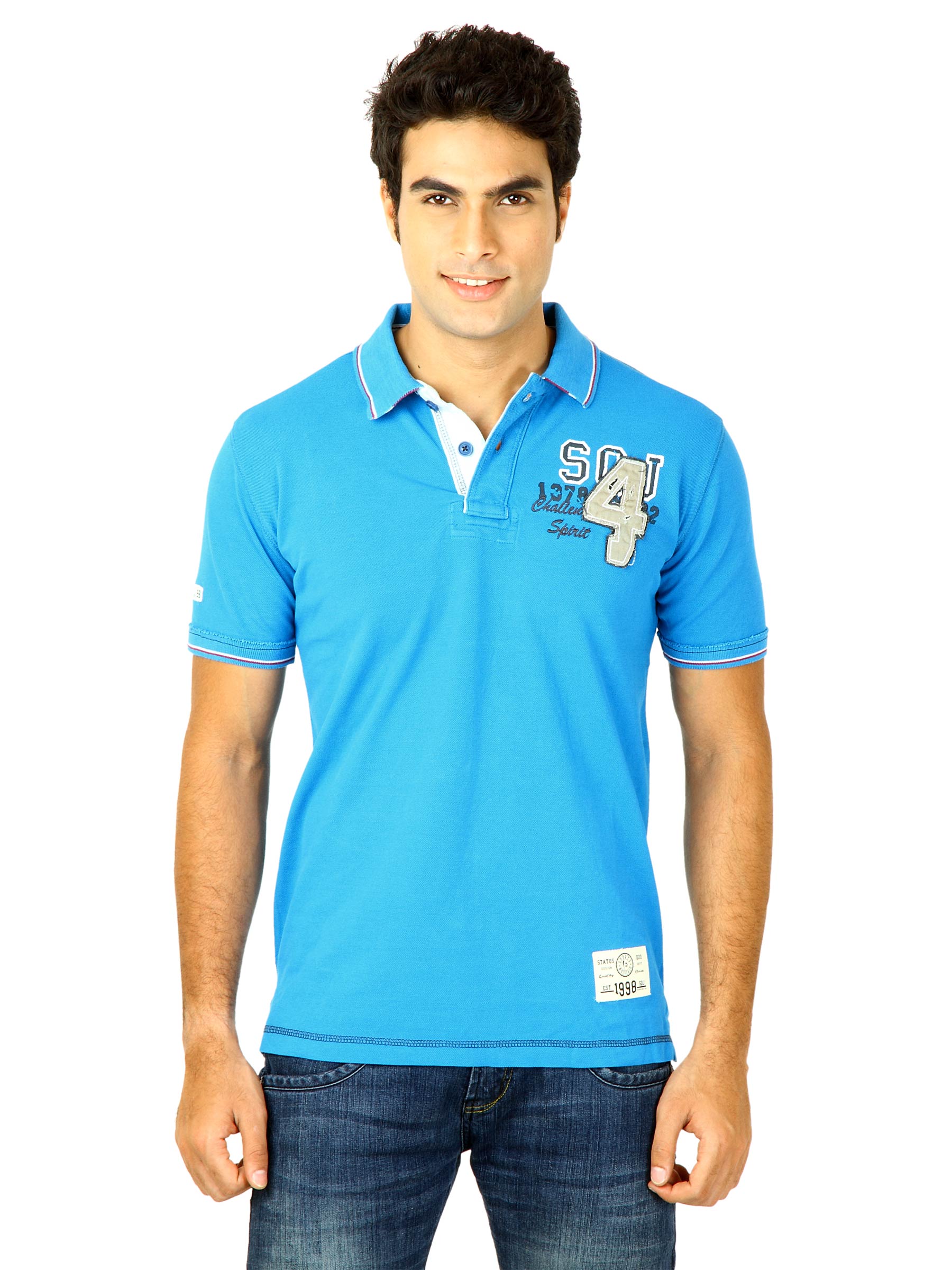 Status Quo Men Blue Polo Tshirts