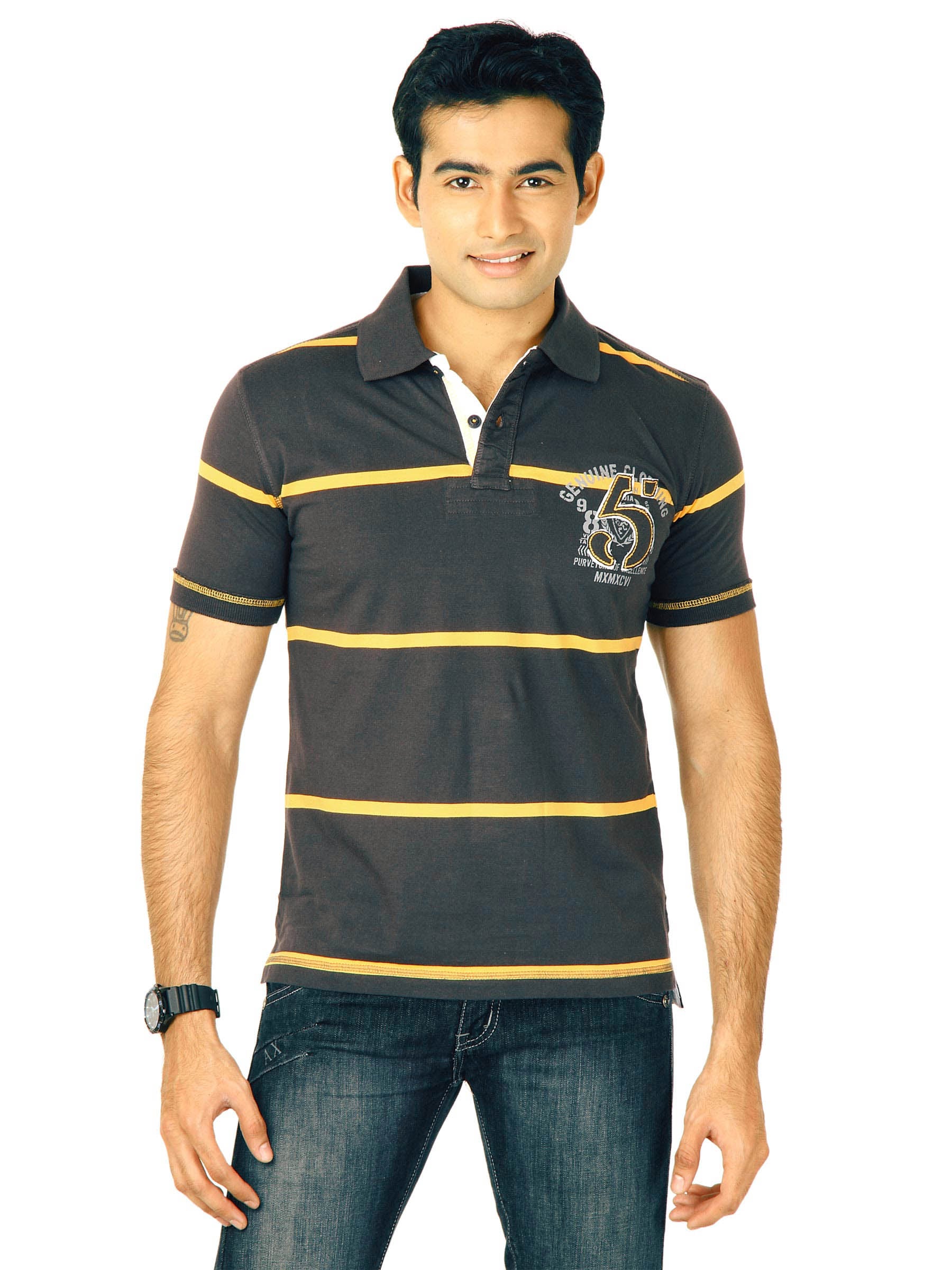 Status Quo Men Grey Polo Tshirts