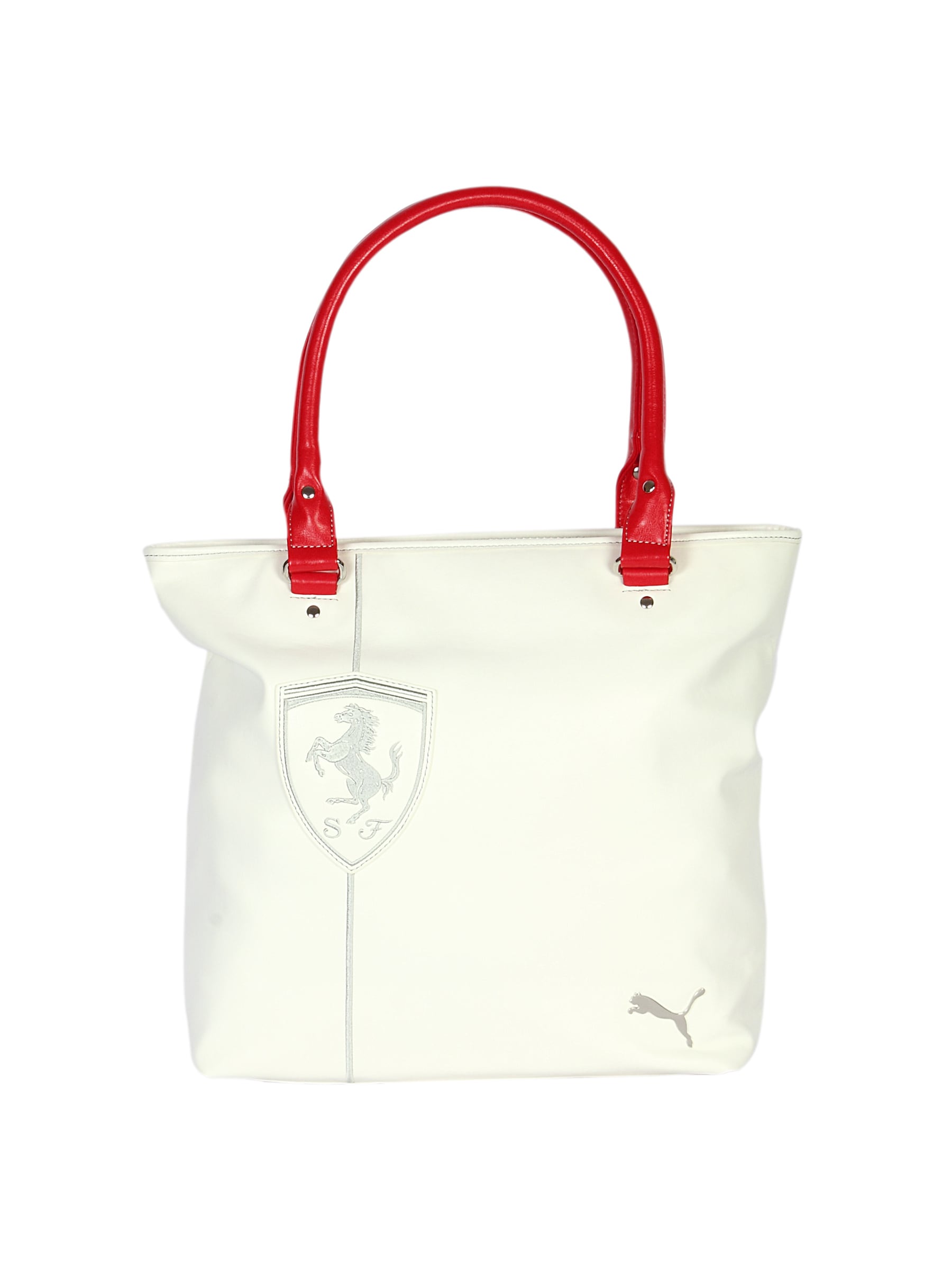 Puma Women Ferrari LS Shopper White Handbags
