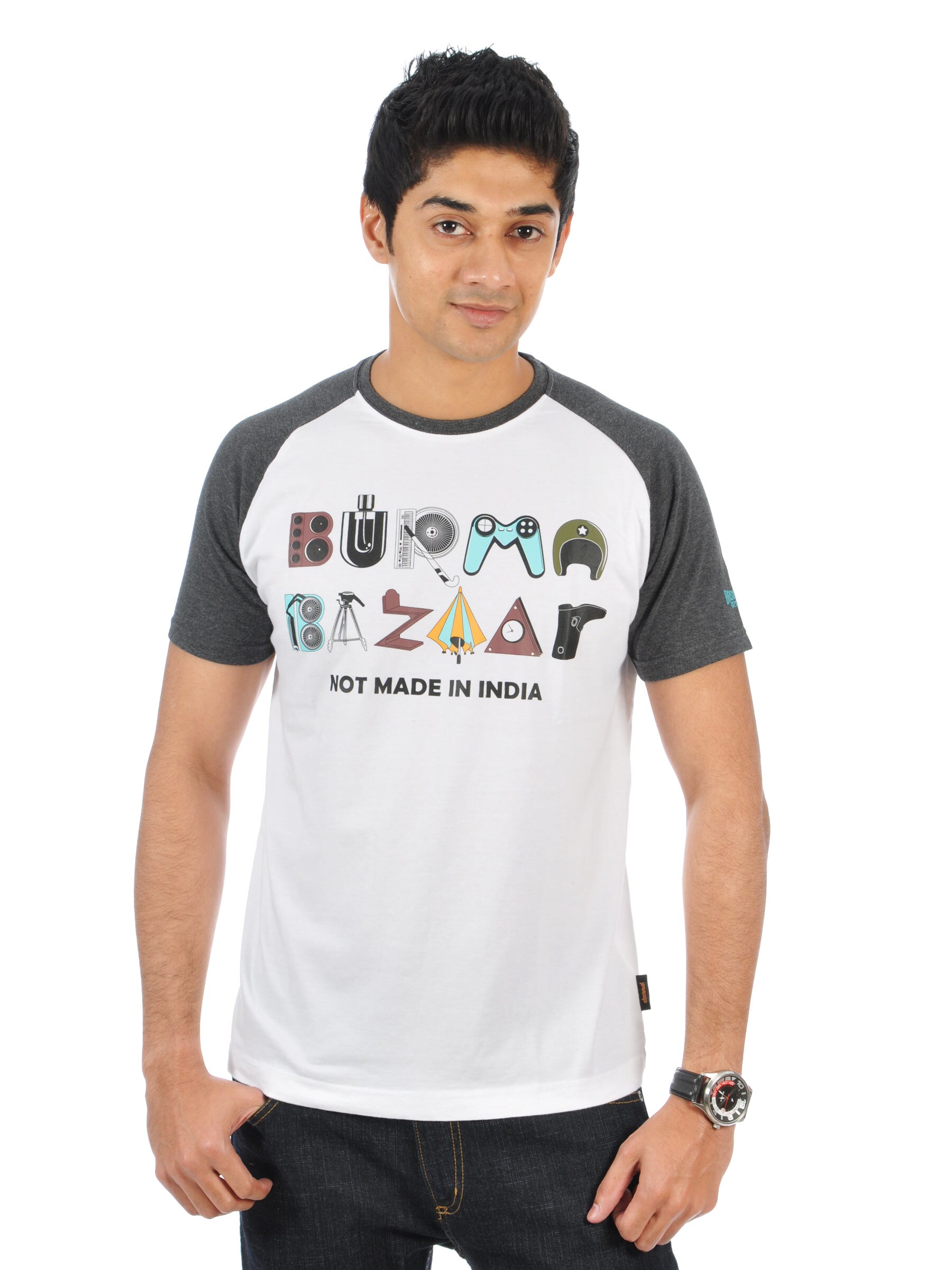 Basics Men Not Made in India White Tshirts