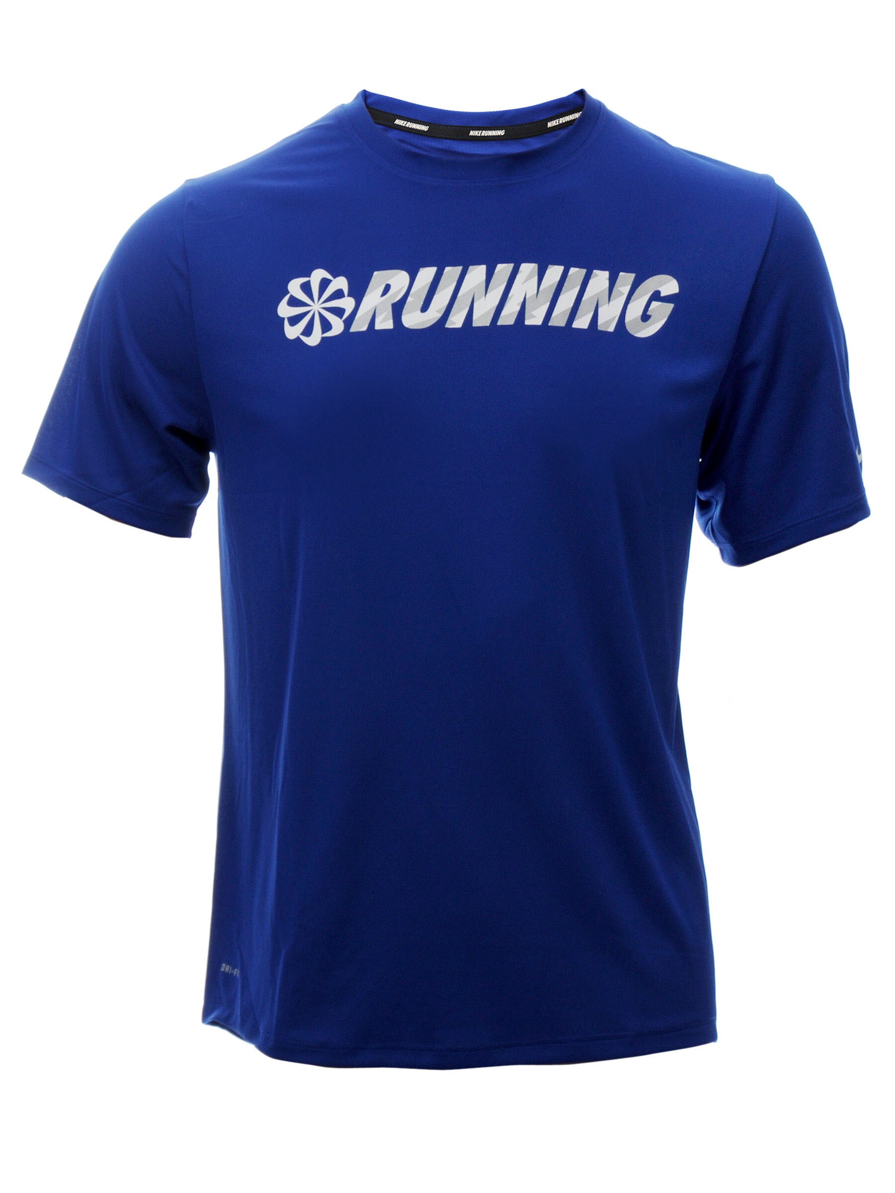 Nike Men As Ss Challen Blue T-Shirts