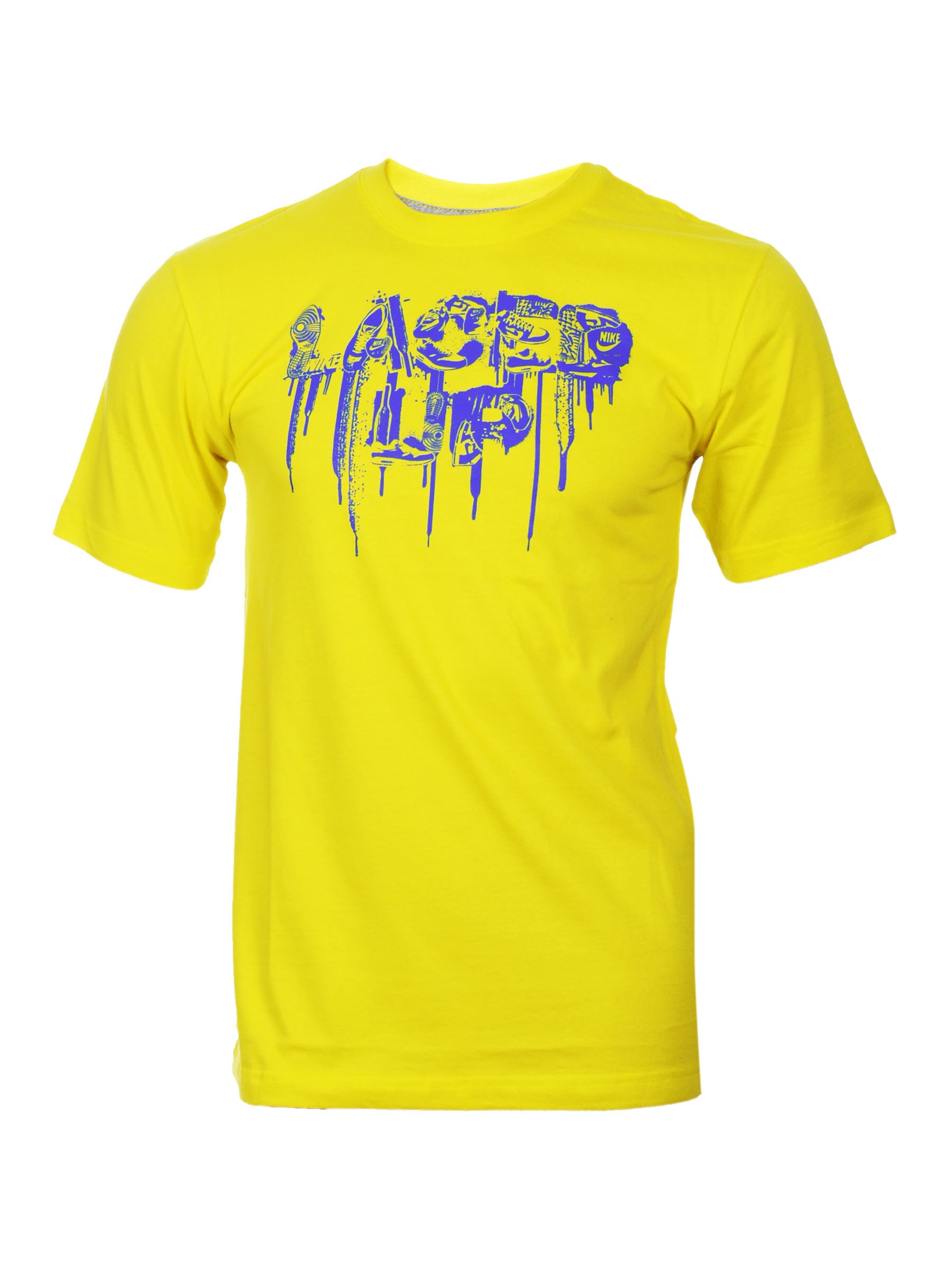 Nike Men Laced Crew Yellow T-Shirts