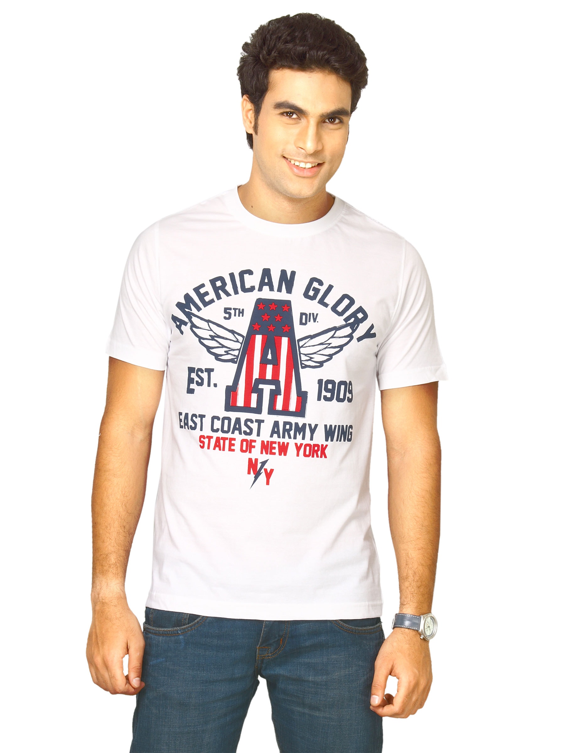 Locomotive Men American Glory White Tshirts