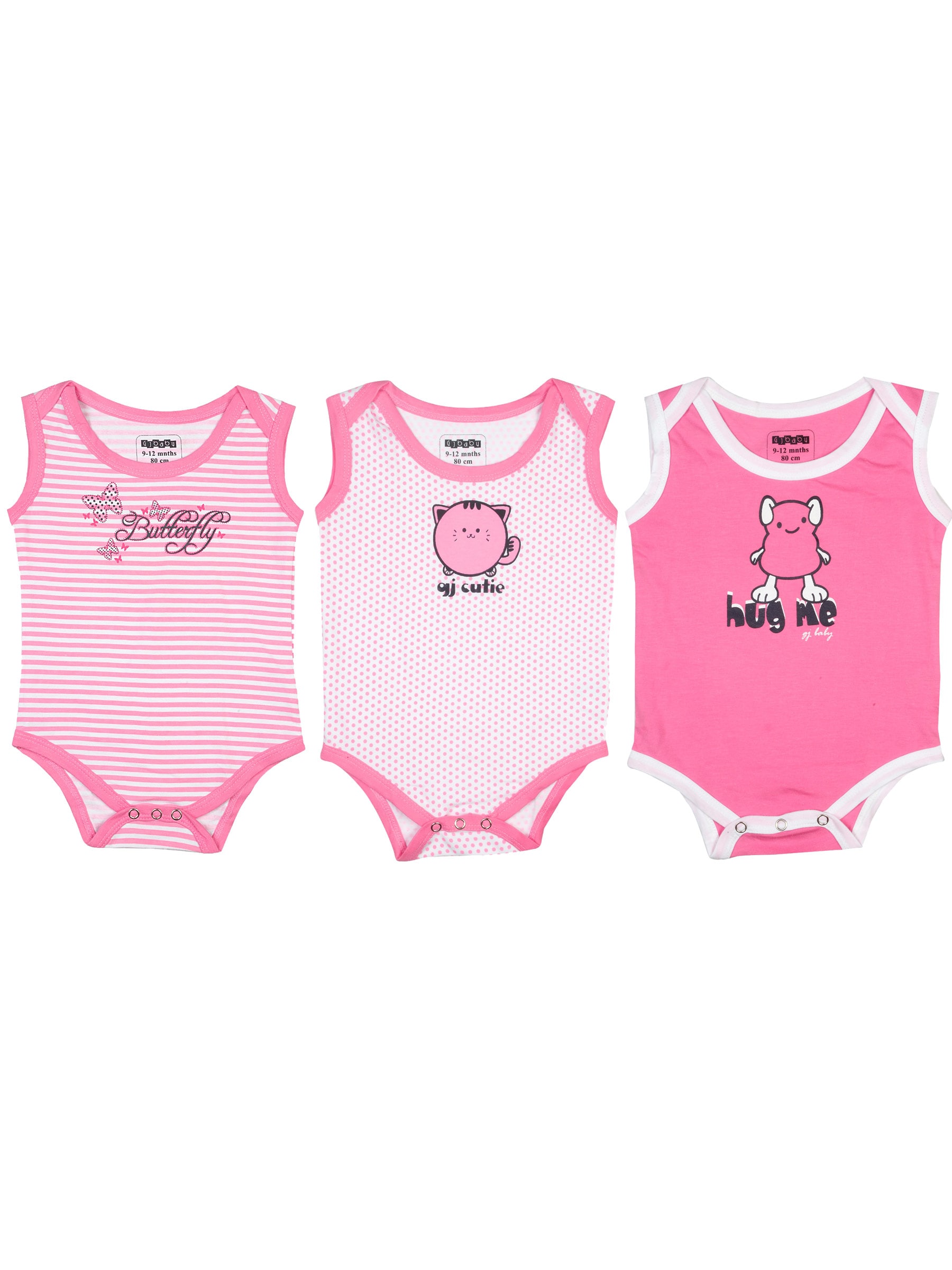 Gini And Jony Vini Romper Pink T-Shirts