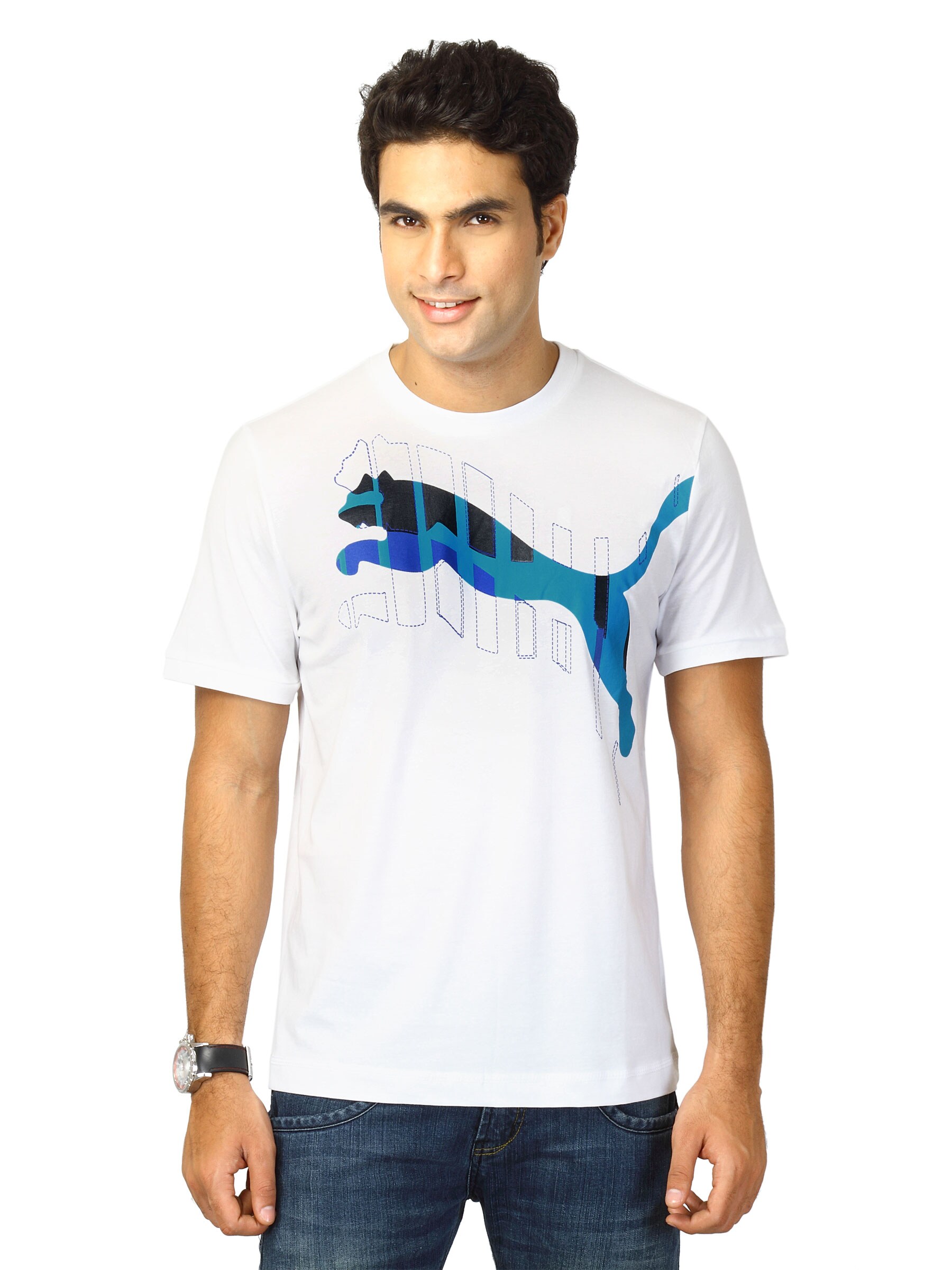 Puma Men graphic story tee White Tshirts