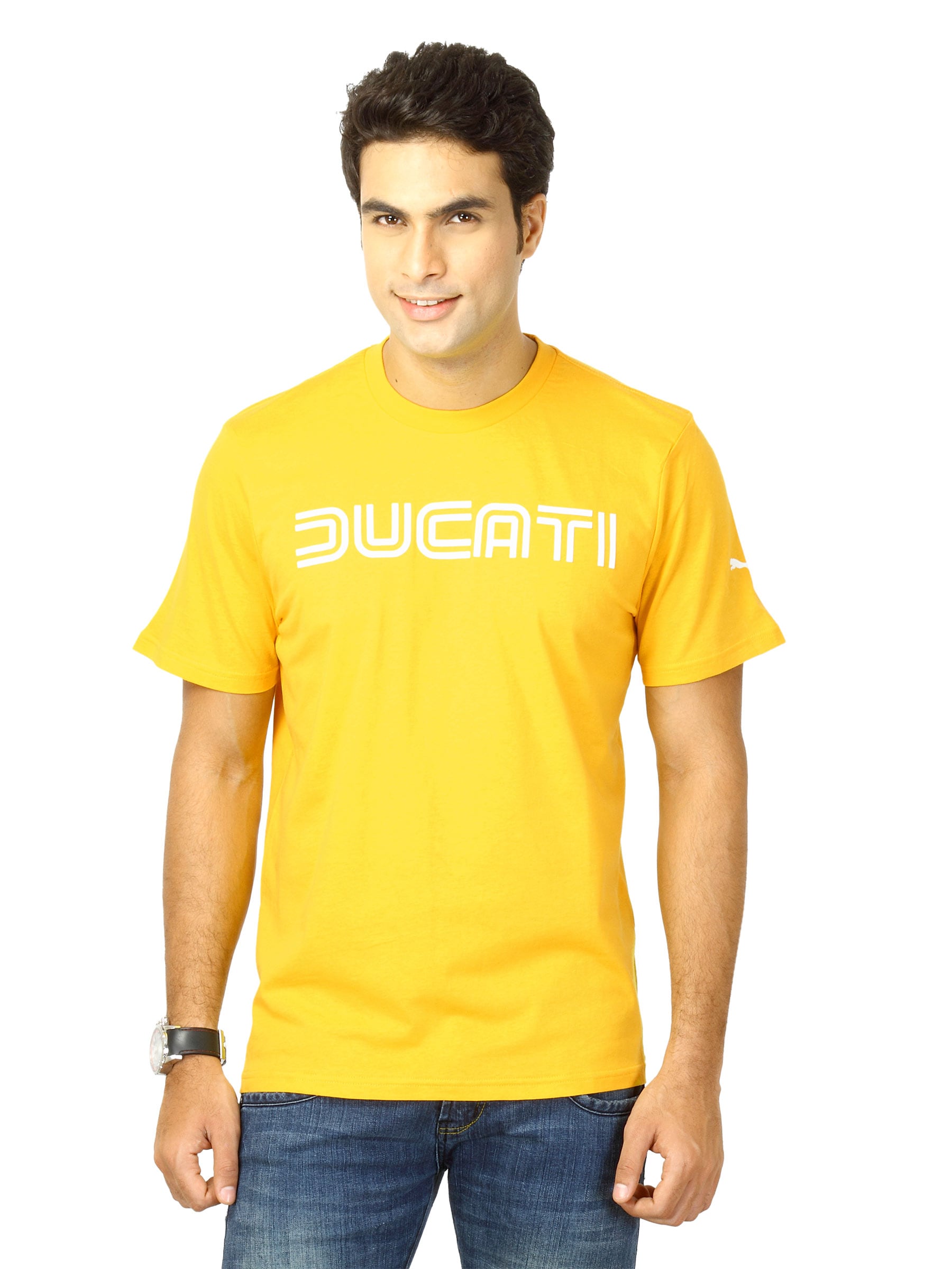 Puma Men ducati logo tee Yellow Tshirts