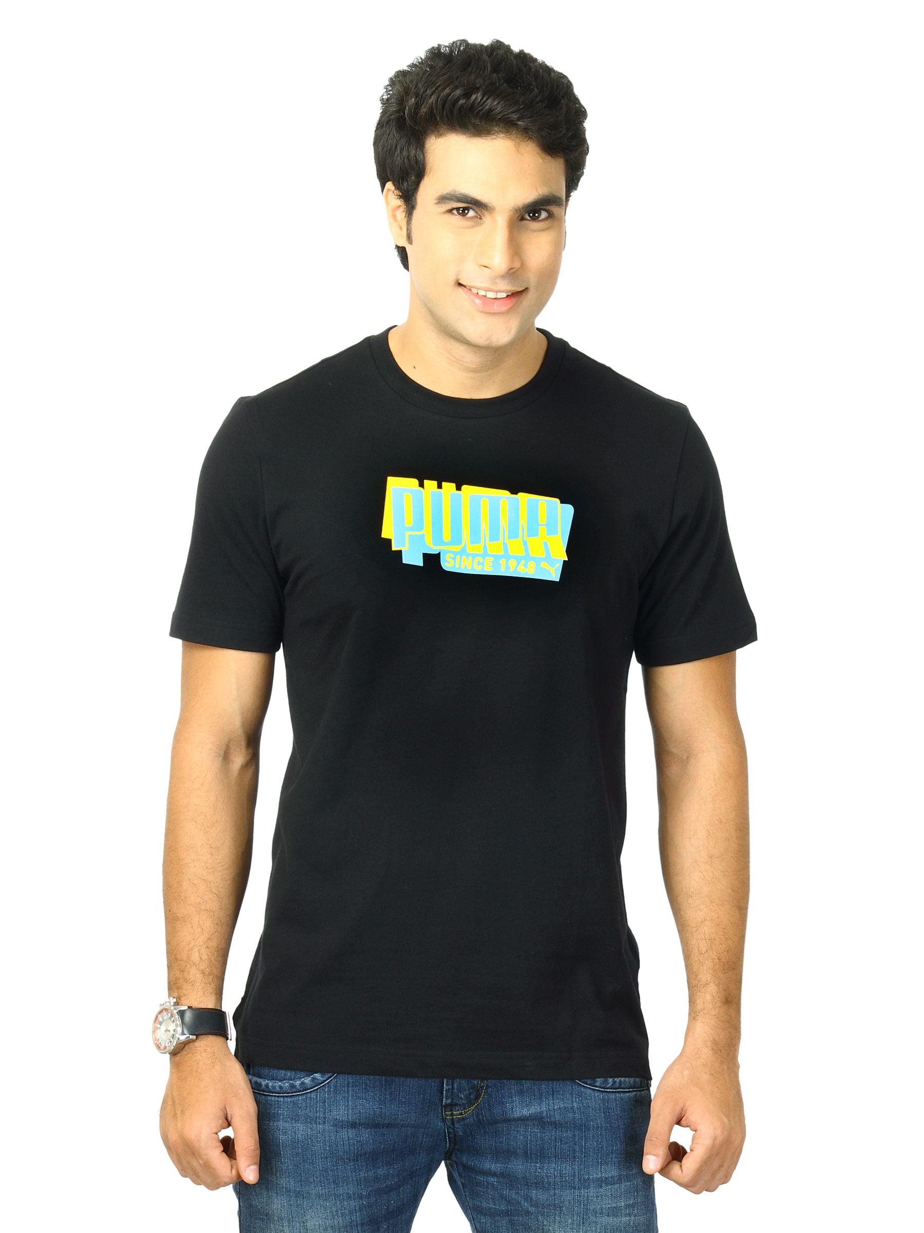 Puma Men Puma midrange tee Black Tshirts