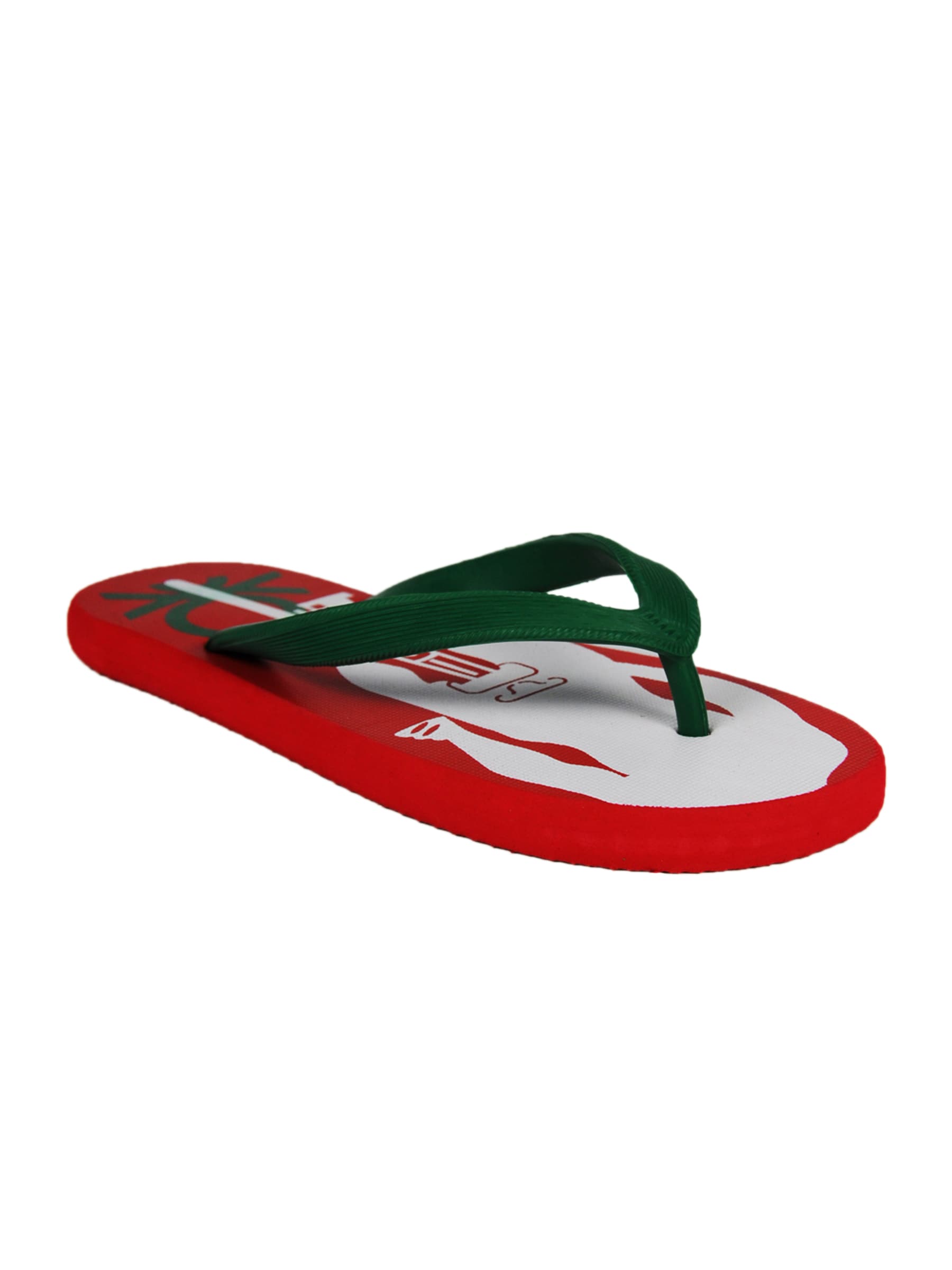 United Colors of Benetton Men Carribean Red Flip Flops