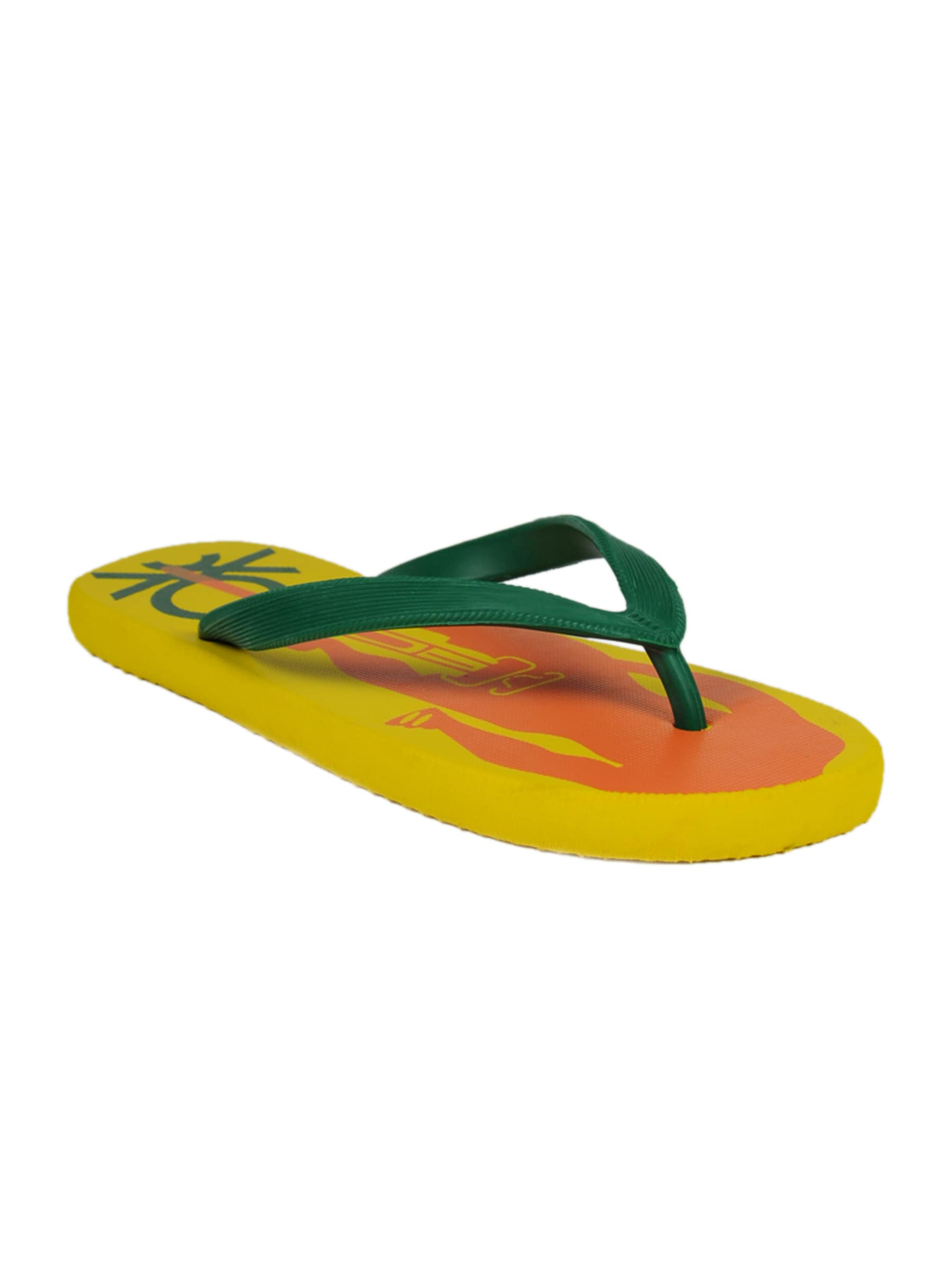United Colors of Benetton Men Speeder Yellow Flip Flops