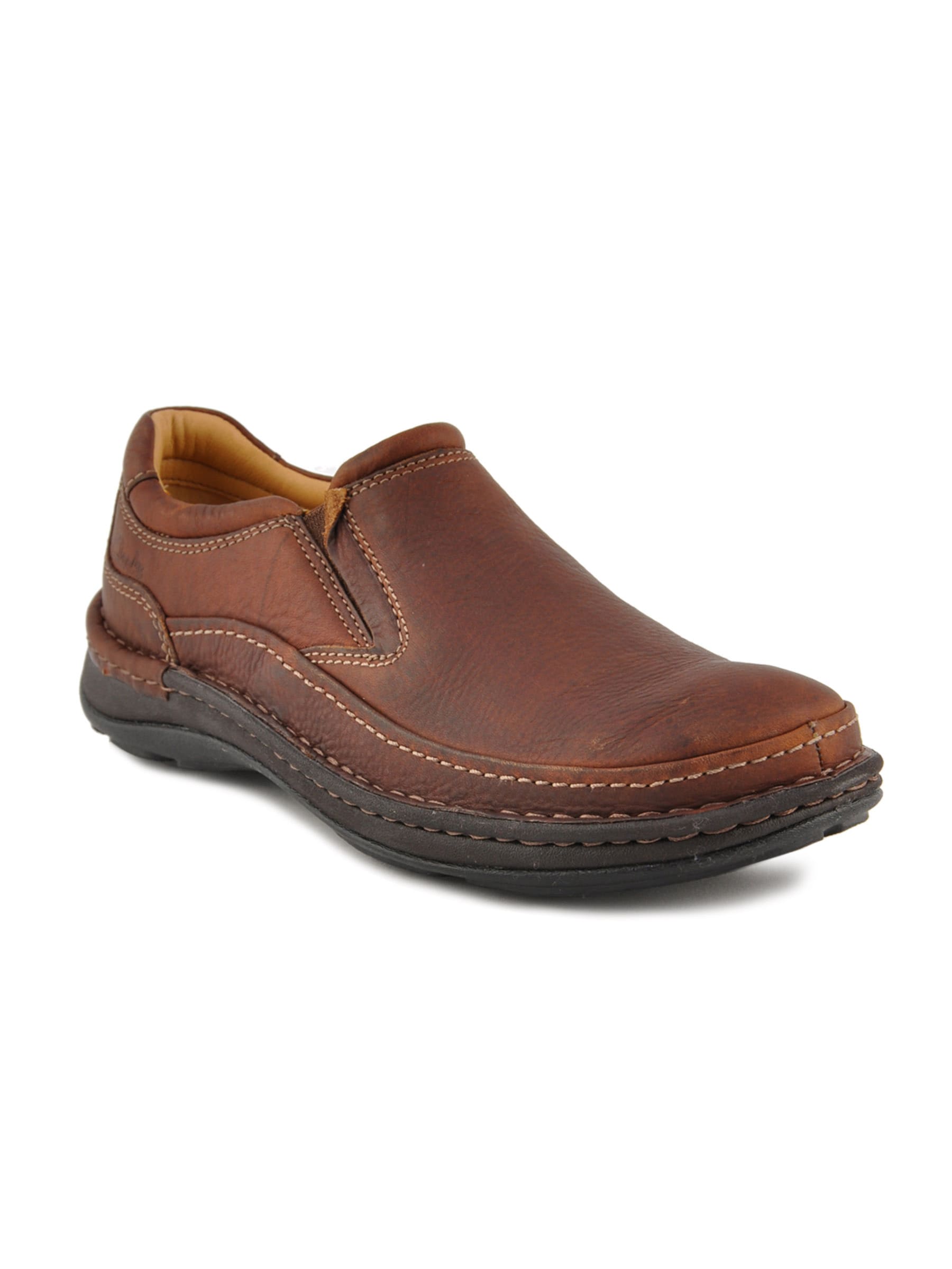 Clarks Men Nature Easy Mahogany Leather Brown Casual Shoes